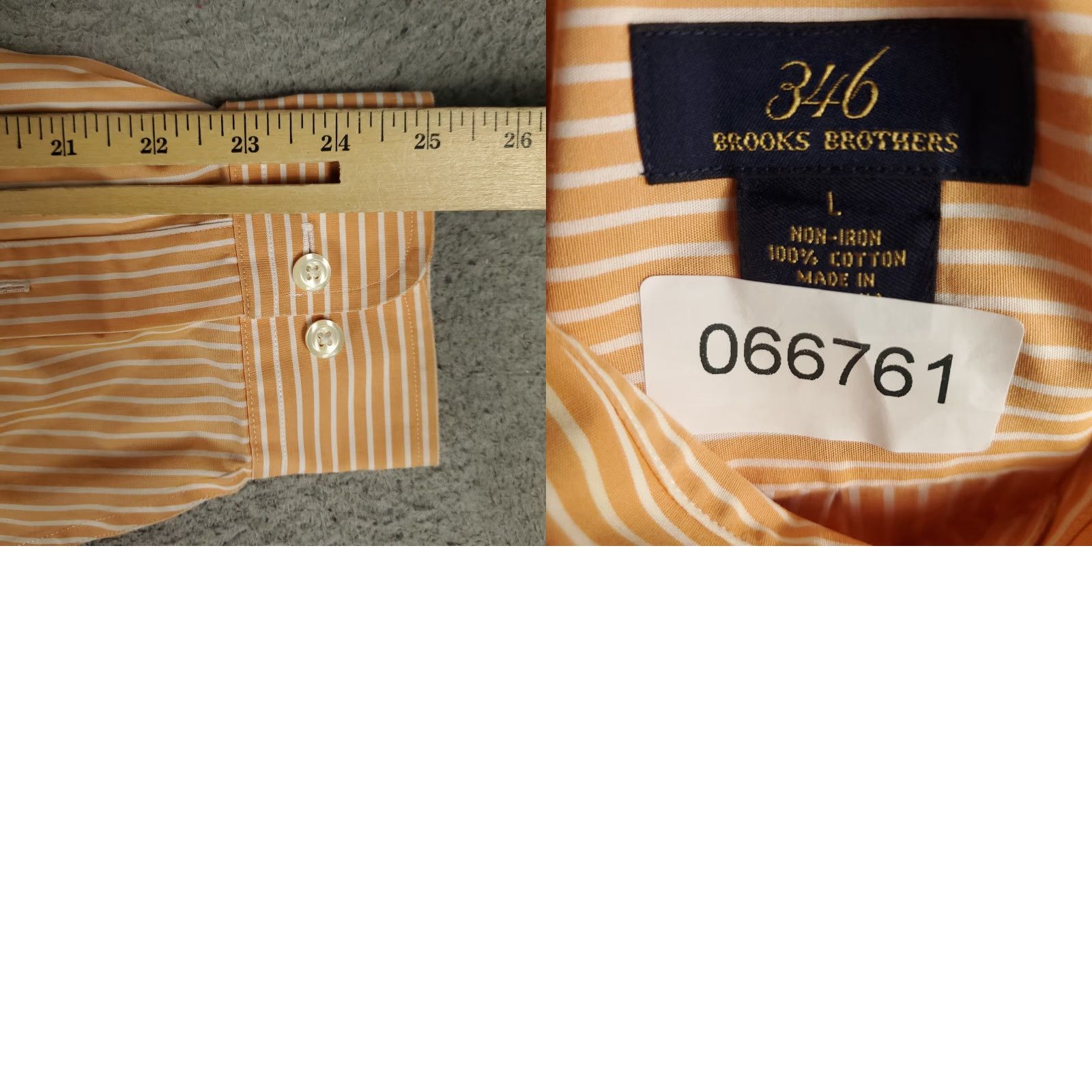 Brooks Brothers Brooks Brothers Shirt Mens Large Orange Striped Button-Up Long Sleeve Button-Down Collared Cotton Woven Classic Preppy American Casual Workwear Size US L / EU 52-54 / 3 - 8 Thumbnail