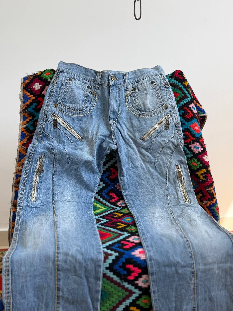 If Six Was Nine AVANT GARDE WASHED BAGGY edhardy STYLE CARGO JEANS Size US 32 / EU 48 - 3 Thumbnail