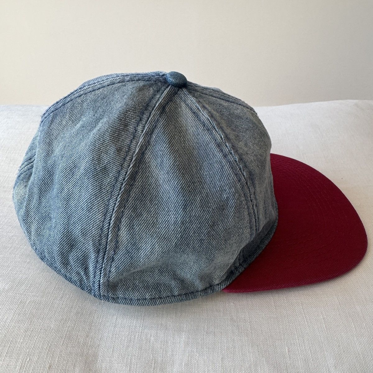 Supreme SUPREME DENIM 6 PANEL CAP CURSIVE LOGO EMBROIDERED Size ONE SIZE - 6 Thumbnail