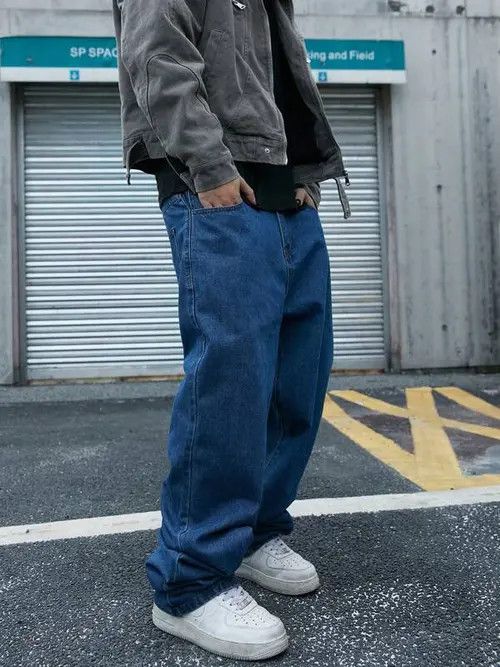Japanese Brand Washed Skate Baggy Denim Jeans Loose Fit Size US 34 / EU 50 - 2 Thumbnail