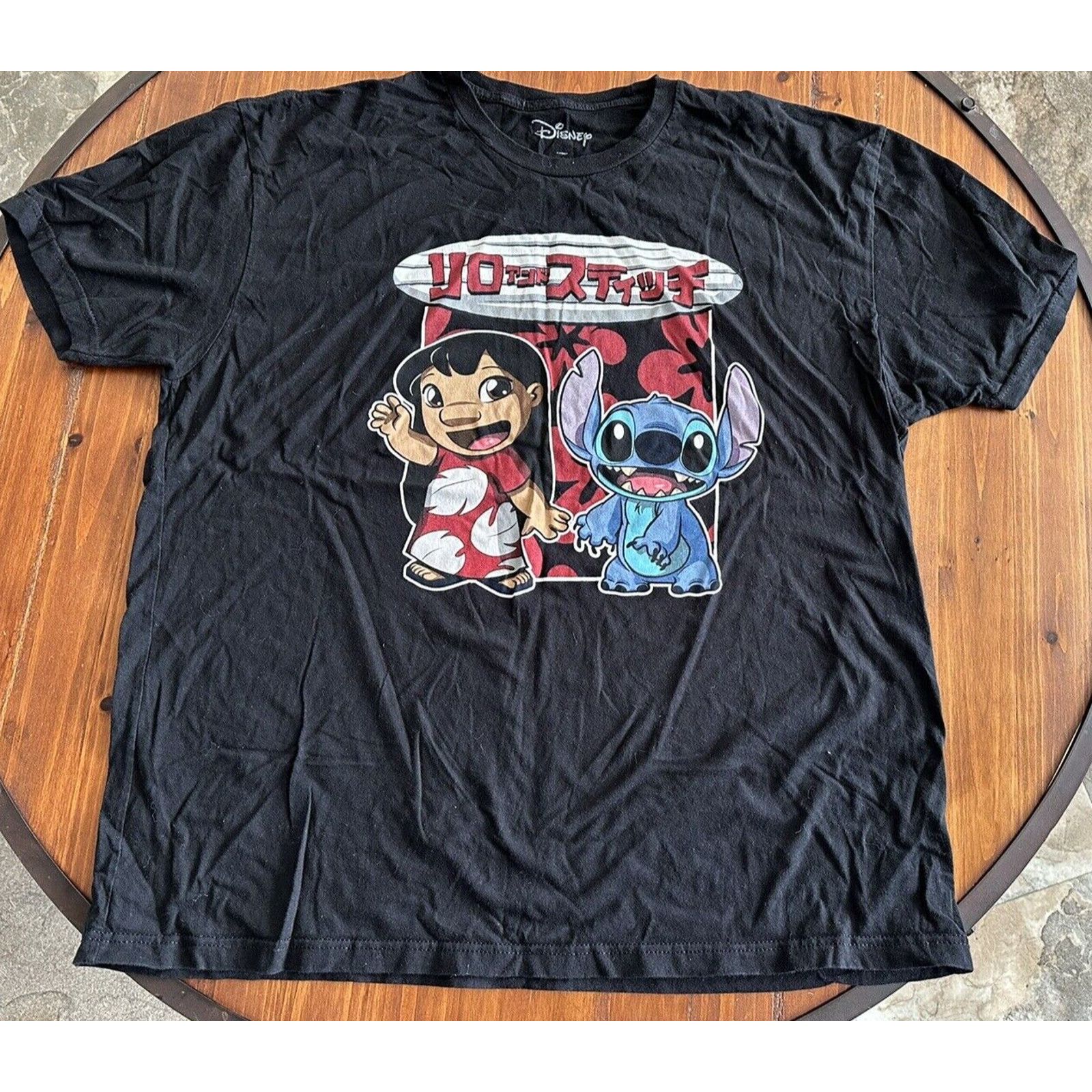 Disney Disney Lilo & Stich Black T-shirt 2XL 100%Cotton Anime RARE Size US XL / EU 56 / 4 - 2 Thumbnail