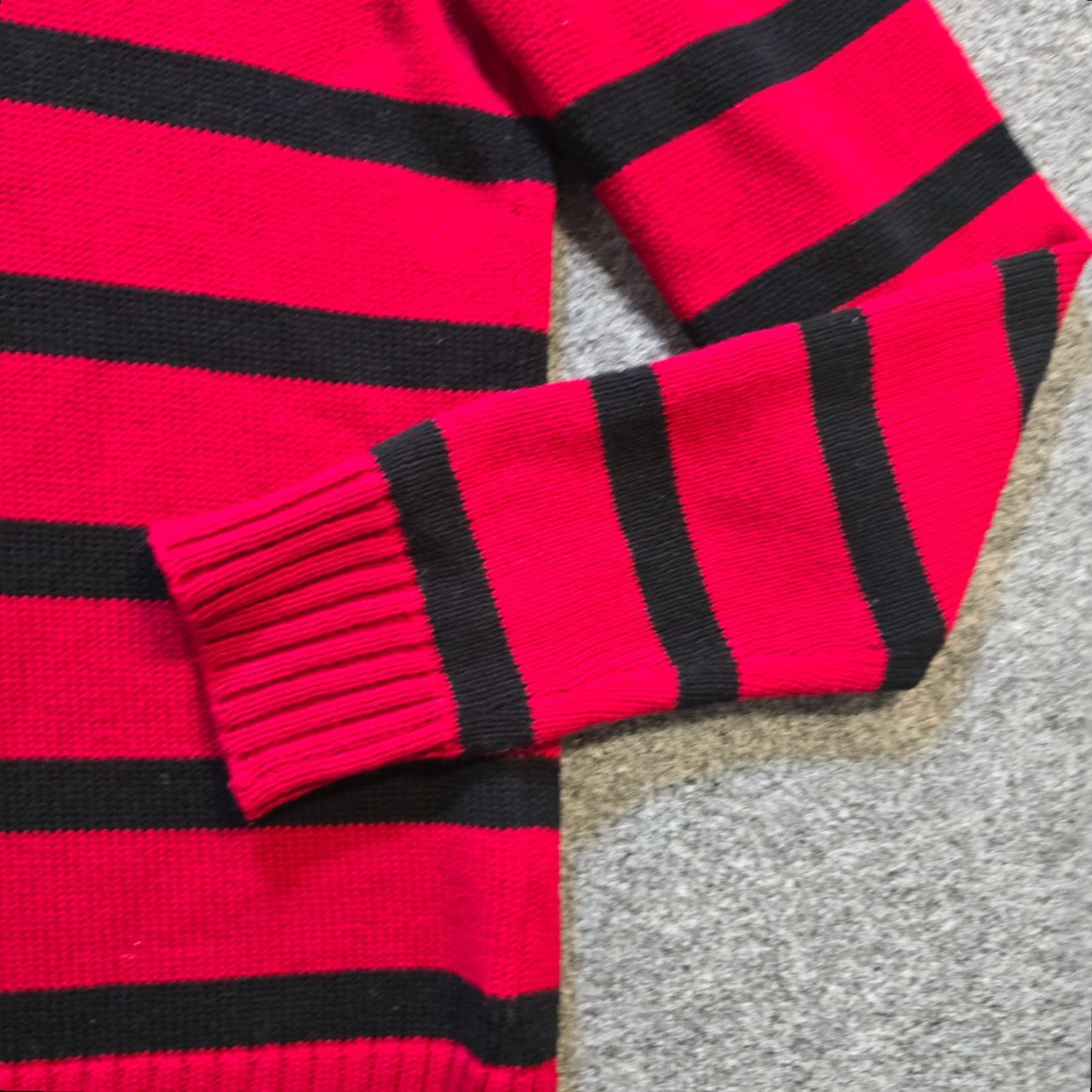 Ralph Lauren Lauren Ralph Lauren Sweater Womens Medium Red Striped High Neck Buckle Preppy Size M / US 6-8 / IT 42-44 - 4 Thumbnail