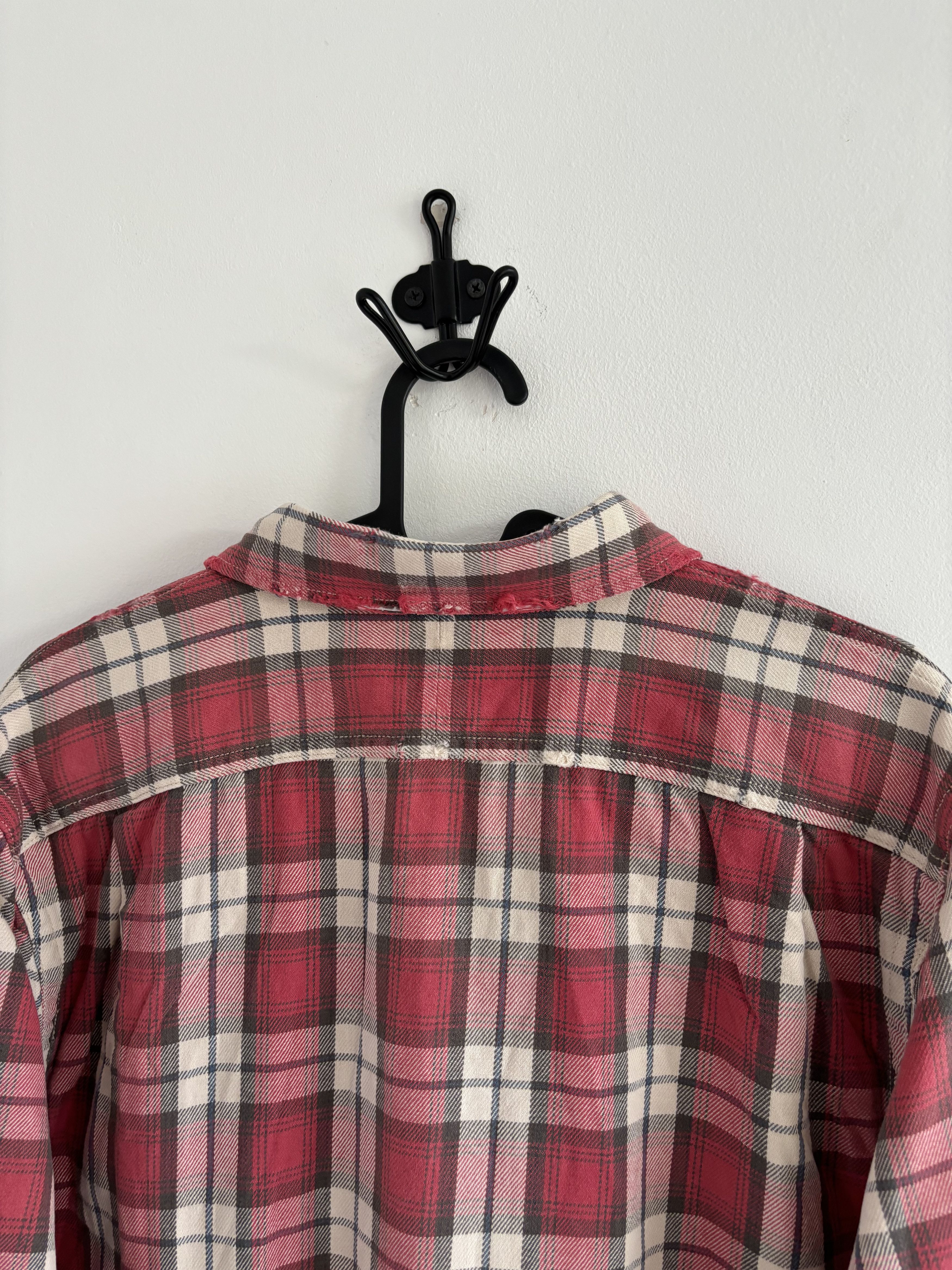 Polo Ralph Lauren Polo Ralph Lauren Checkered Distressed Red Cropped Shirt Size US M / EU 48-50 / 2 - 9 Thumbnail