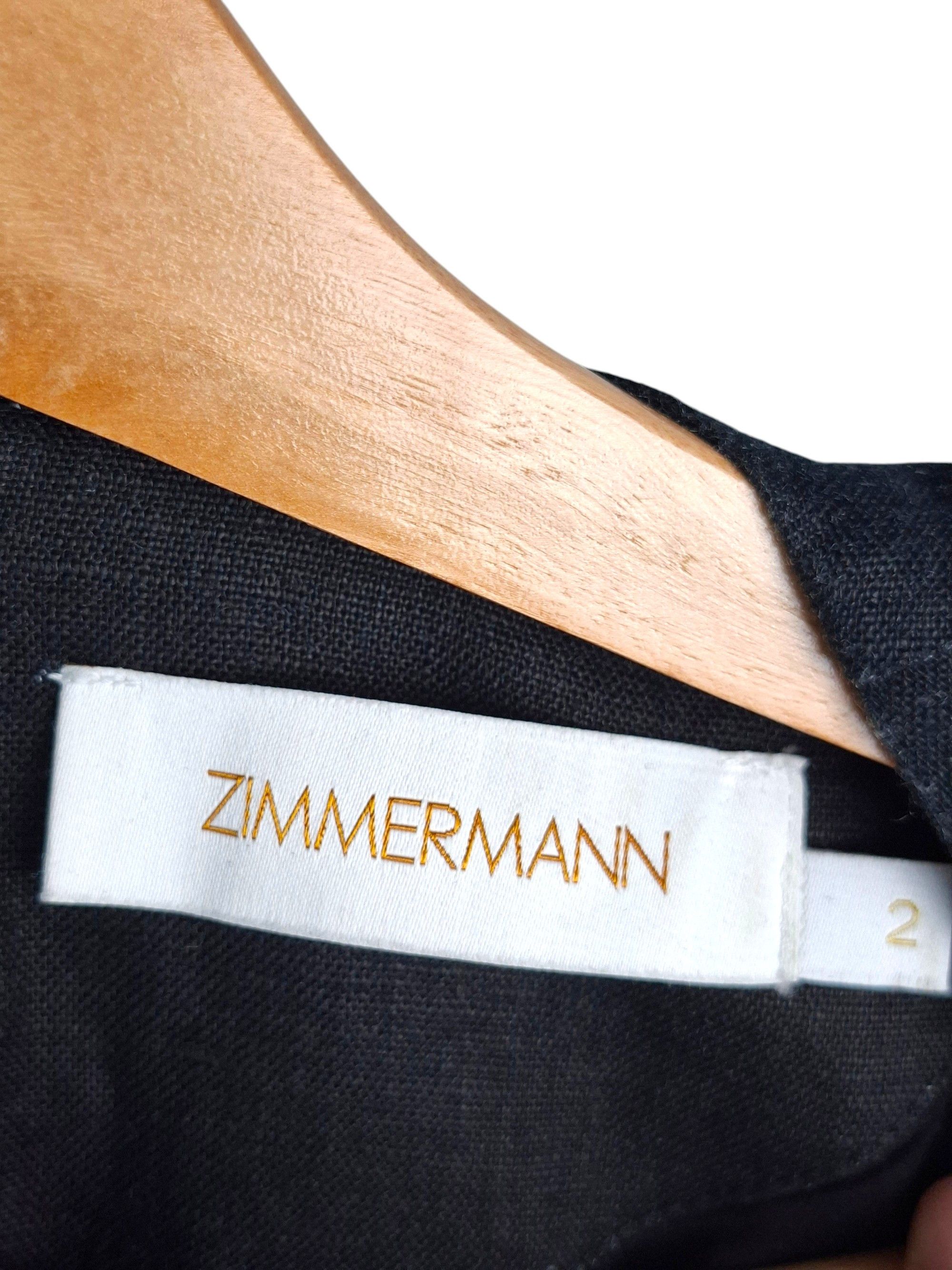 Zimmermann Zimmermann Botanica Butterfly Mini Dress Black Linen Size M / US 6-8 / IT 42-44 - 17 Thumbnail
