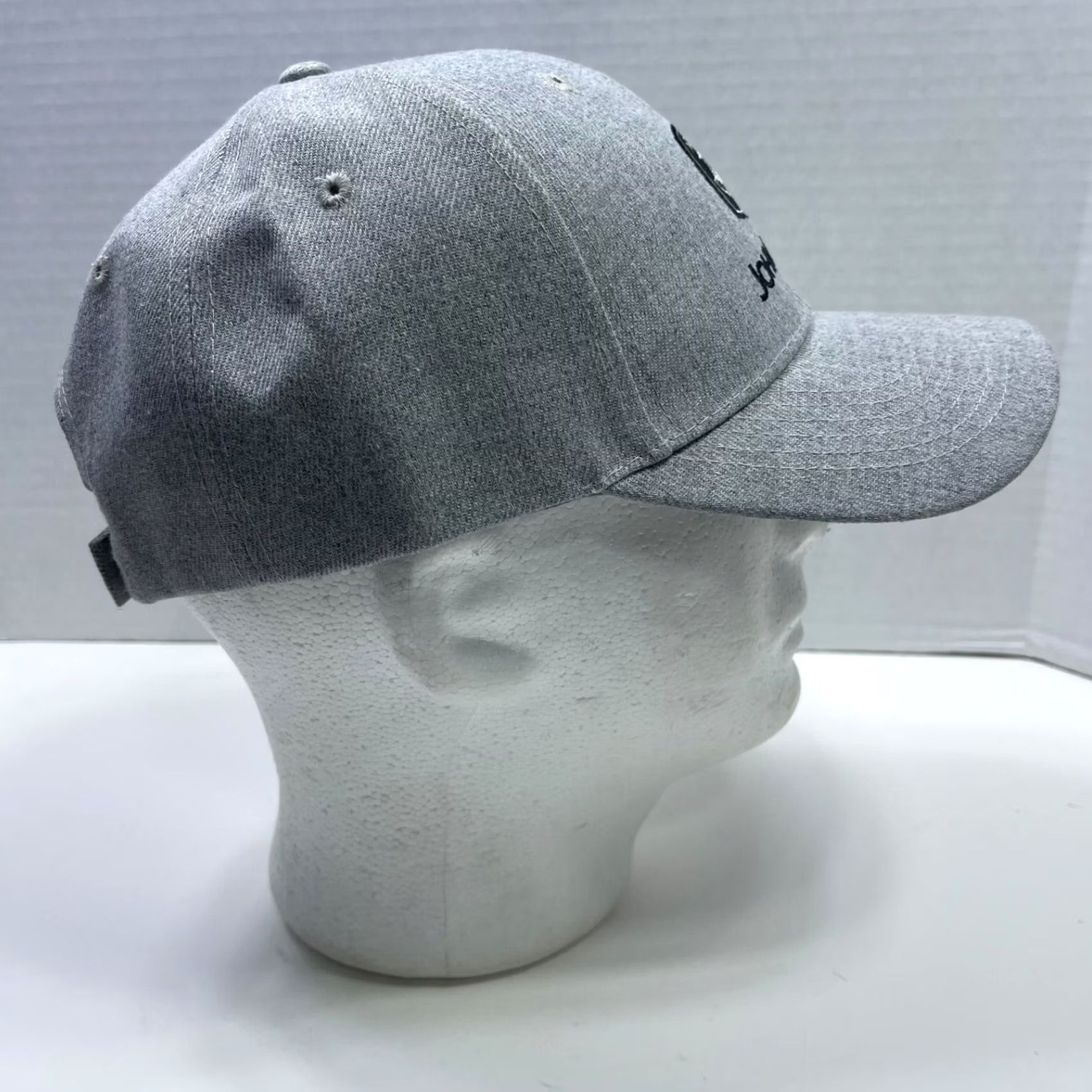 John Deere John Deere Baseball Hat Gray Strapback Hutson Dealership Family Farming Hat Mens One Size Adjustable Cap Size ONE SIZE - 6 Thumbnail