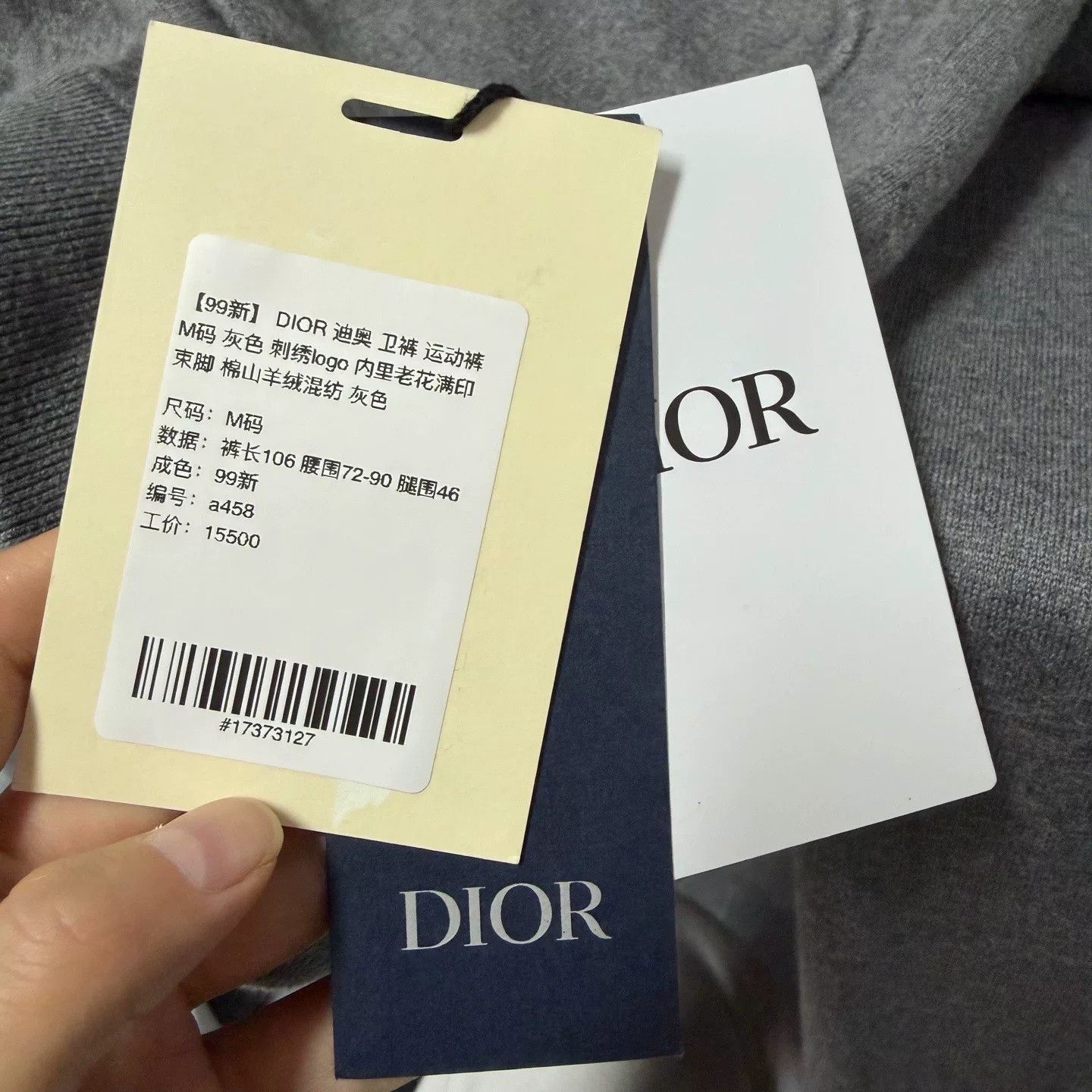 Dior Dior Gray Logo Embroidered Jogger Pants Size US 30 / EU 46 - 6 Thumbnail
