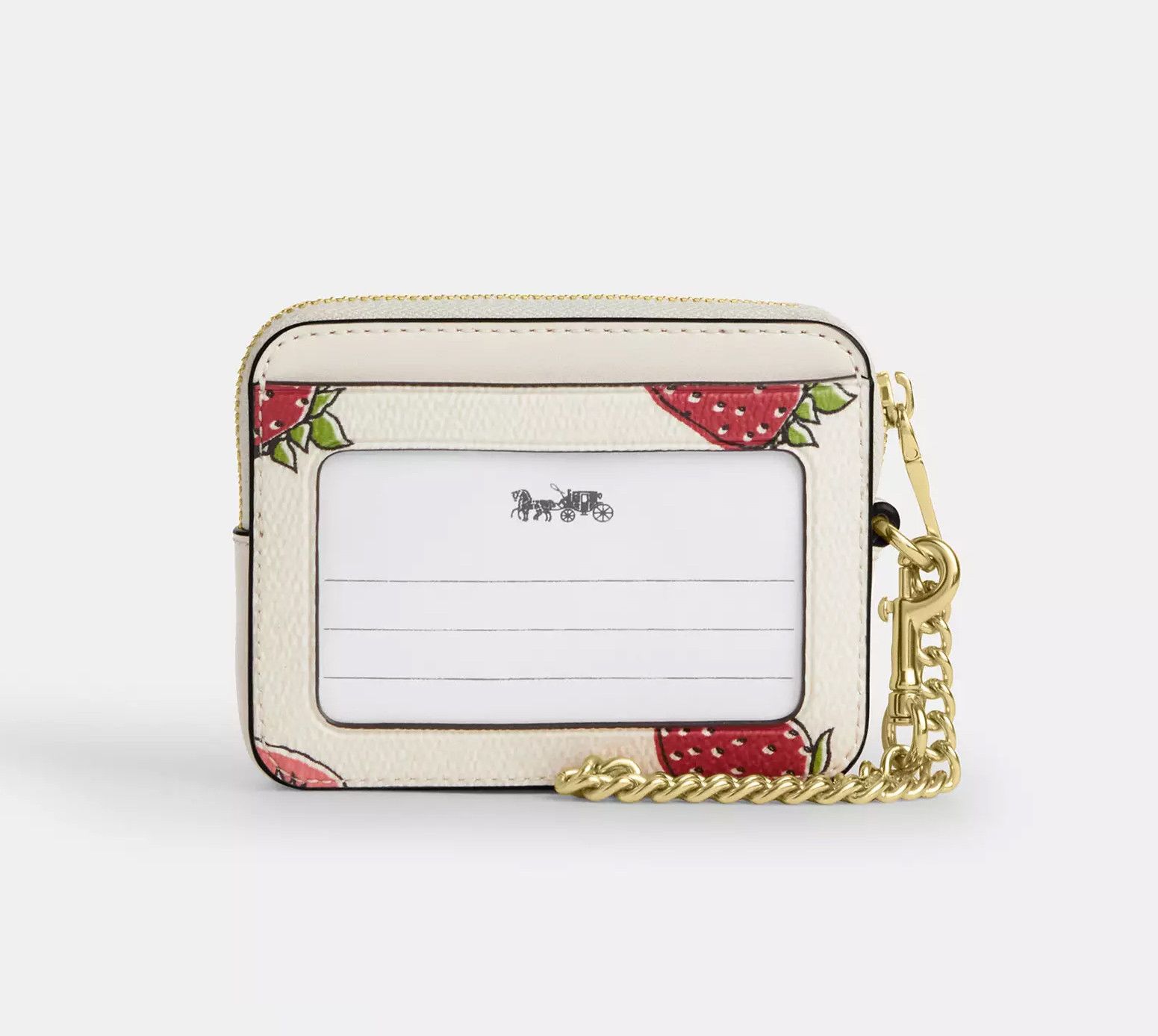 Coach Zip Card Case With Strawberry Print CAR32 Size ONE SIZE - 6 Thumbnail