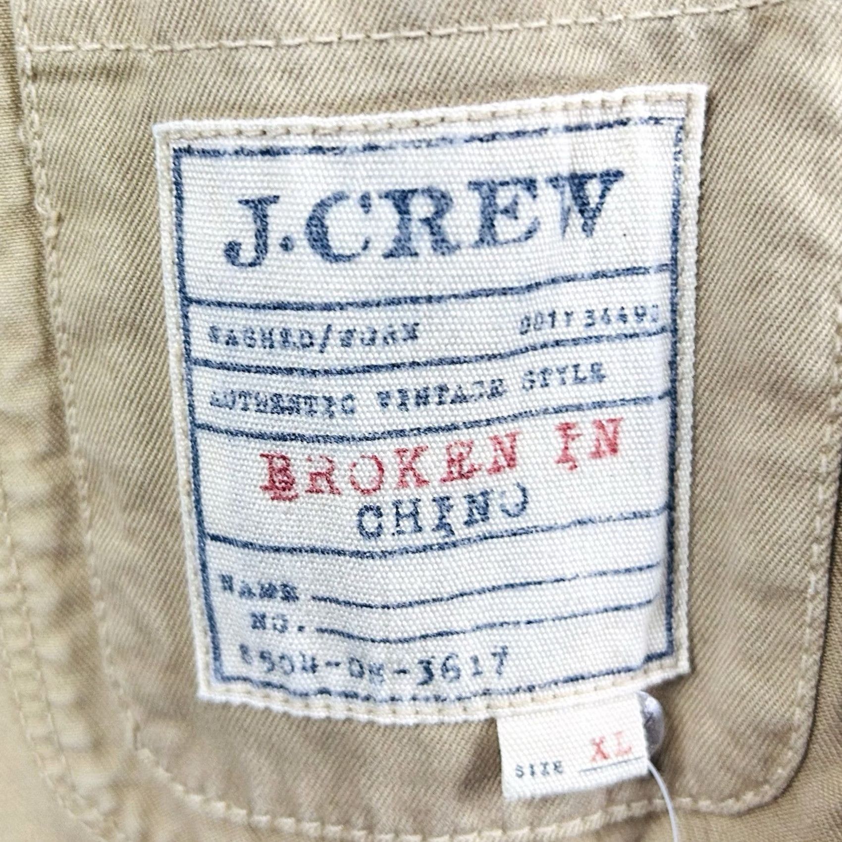 J.Crew NWT J.CREW XL Beige 100% Cotton Chino Sport Coat Three-Button Single-Vented Notch Lapel Men’s/Adult Regular Fit Jacket Coat Wool Free Size US XL / EU 56 / 4 - 3 Thumbnail
