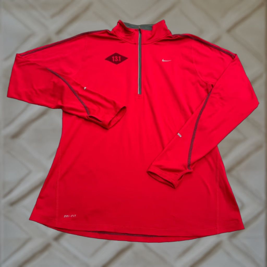 Nike Nike Element Dri-Fit Jacket Womens Large Red 2014 Half Marathon Finisher Active Size L / US 10 / IT 46 - 1 Thumbnail