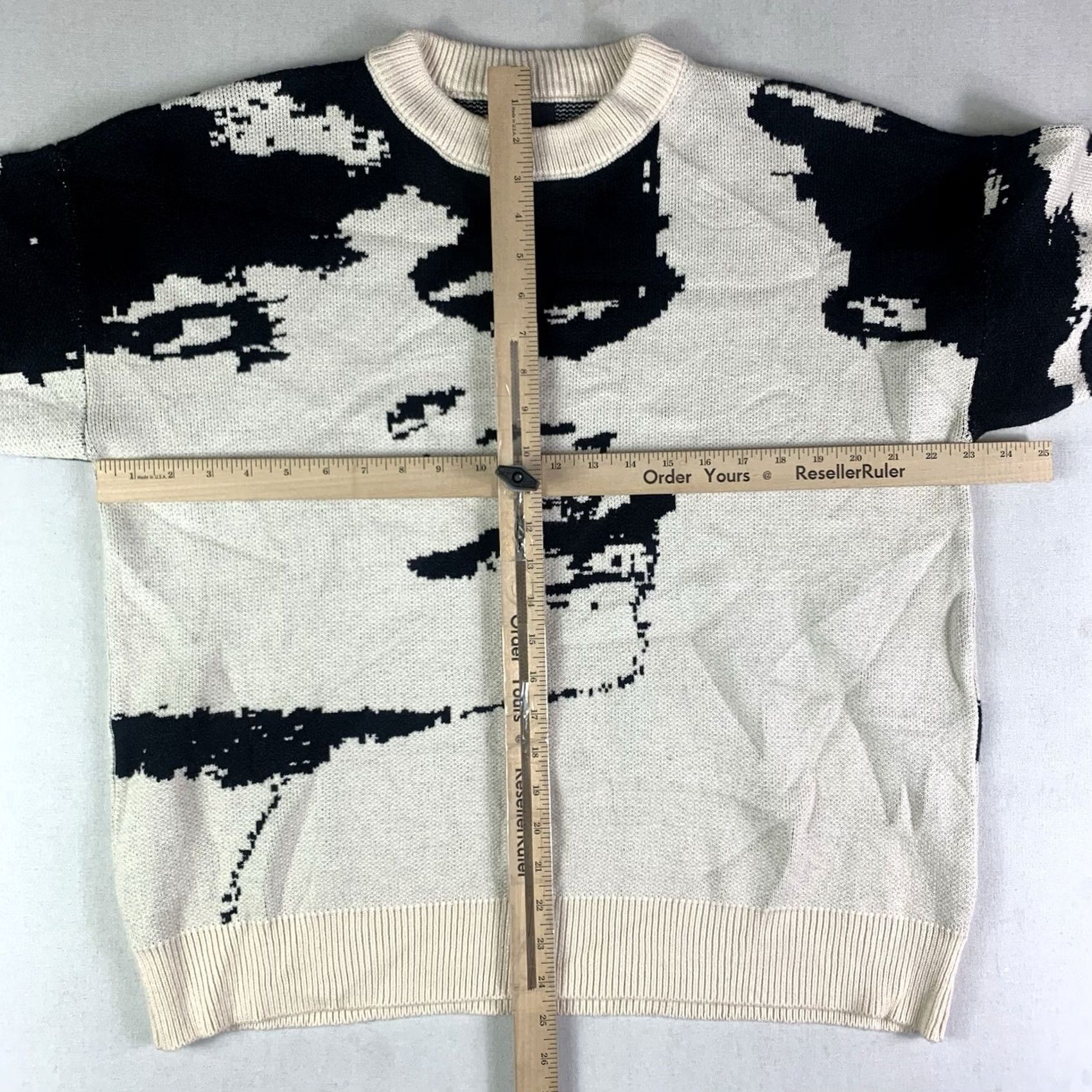 Vintage VINTAGE Giant by Tee Jays Sweater Mens XL White Mick Jagger Face Graphic Made in USA 90s vtgov Size US XL / EU 56 / 4 - 3 Thumbnail