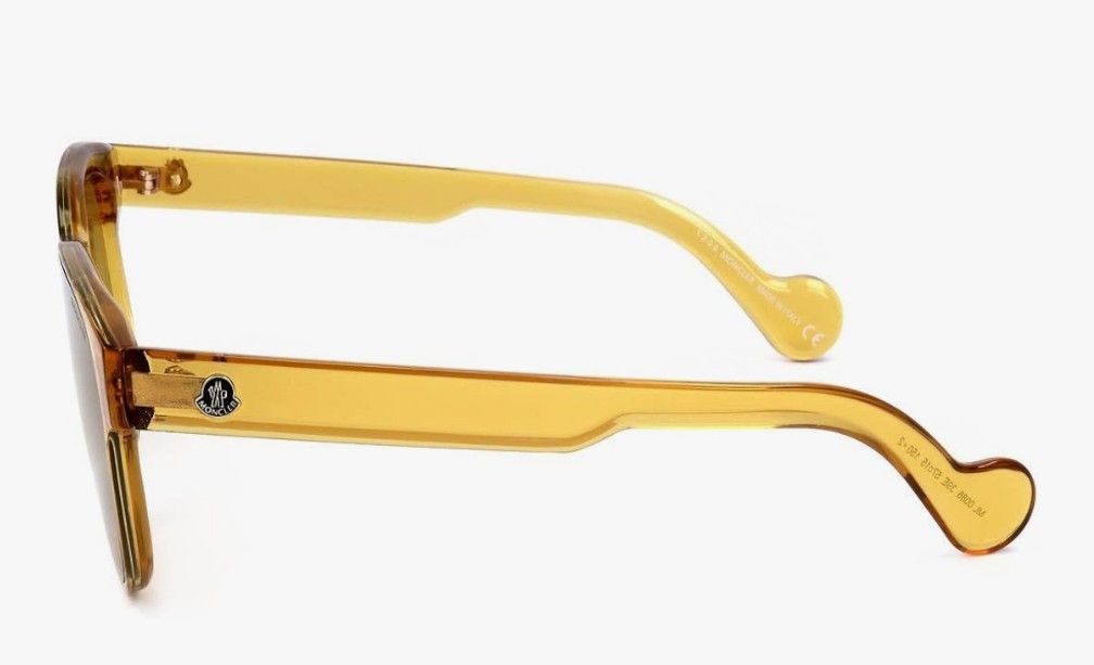 Moncler Moncler ML0086 39E SHINY YELLOW 57/15/150 UNISEX Sunglasses Size ONE SIZE - 8 Thumbnail