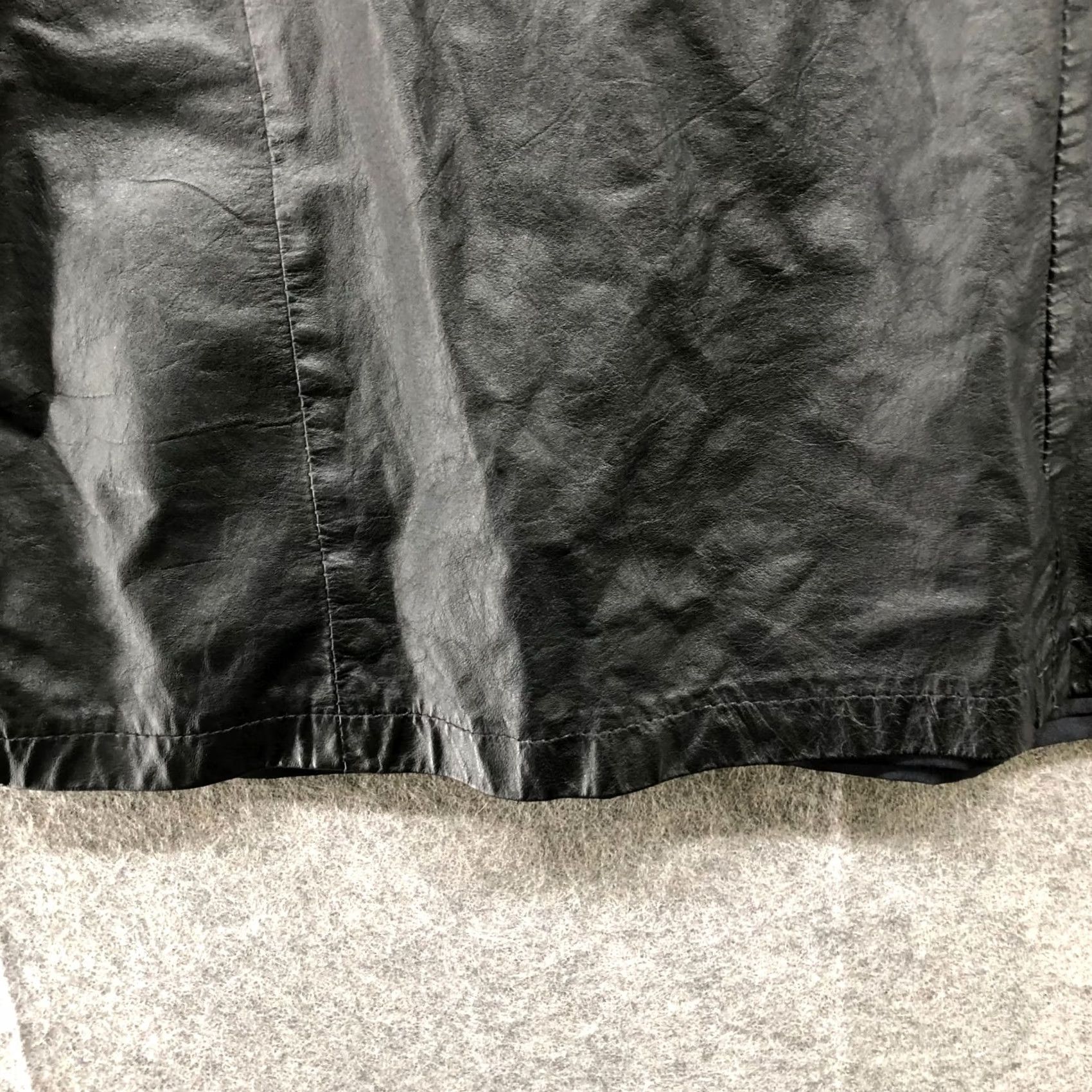 Vintage VTG Genuine Leather Mini Skirt Womens XS Black 24-25'' 9 OPUS Skirt Leather Short Mini Womens Shoes Size 26" / US 2 / IT 38 - 6 Thumbnail