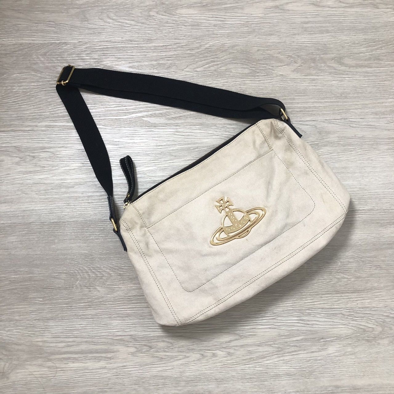 Vivienne Westwood Vivienne Westwood Edgeware Orb Gold Bracket Canvas bag Size ONE SIZE - 1 Thumbnail