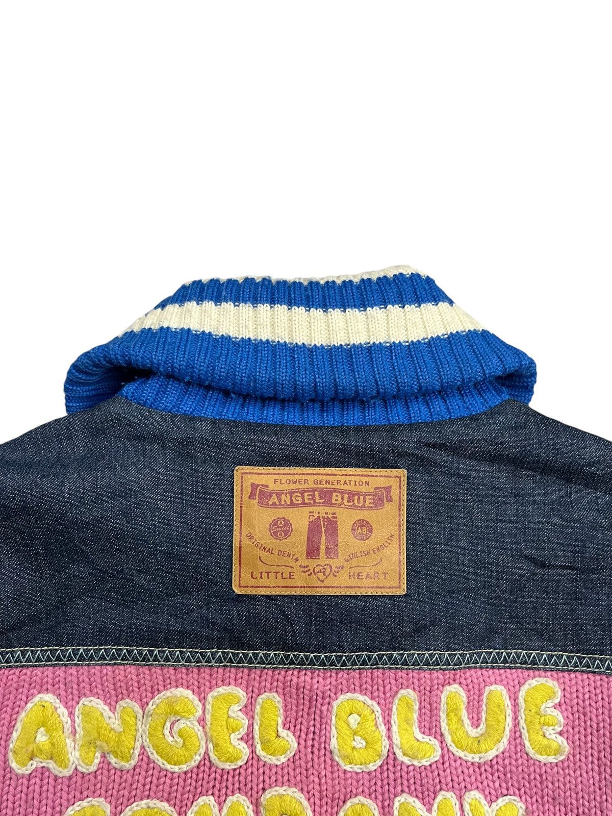 Angel Blue 2000s Angel Blue - Hybrid Knitted & Denim Jacket Size L / US 10 / IT 46 - 15 Thumbnail