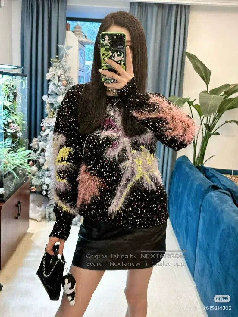 Chanel Chanel 24C feather sequin colourful sweater Size XS / US 0-2 / IT 36-38 - 3 Thumbnail
