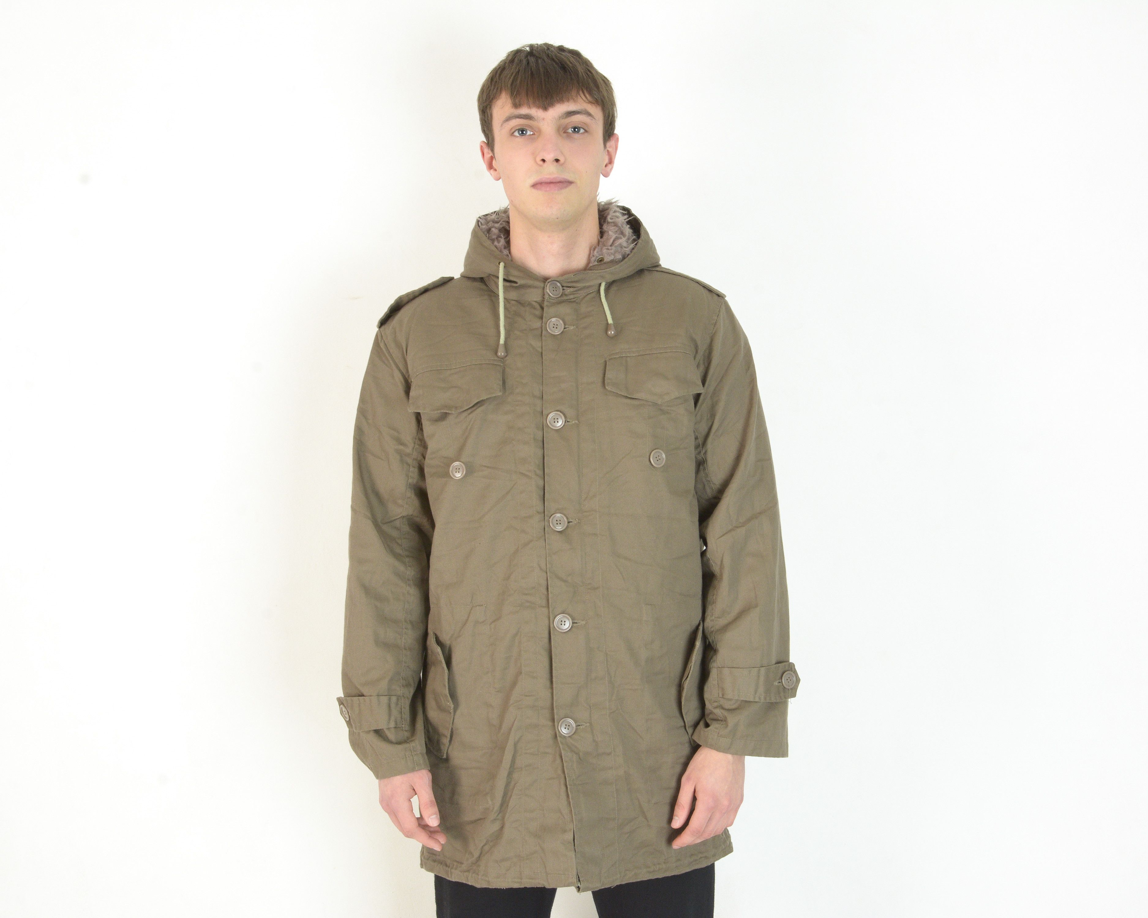 Vintage Euro Germany Army S Parka Coat Jacket w sherpa lining Size US S / EU 44-46 / 1 - 1 Thumbnail