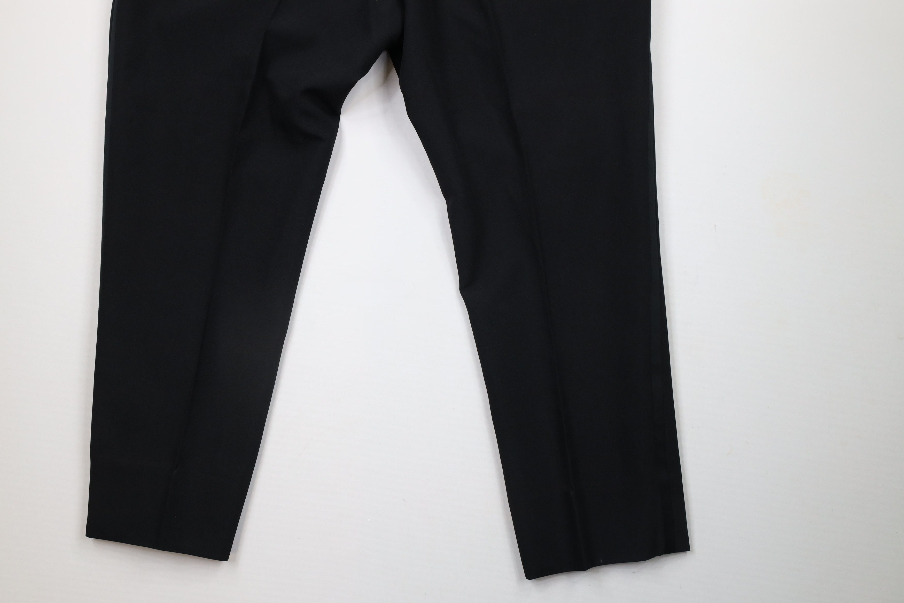 Vintage Vintage 90s Satin Striped Buckle Waist Tuxedo Pants Black Size US 44 / EU 60 - 11 Thumbnail