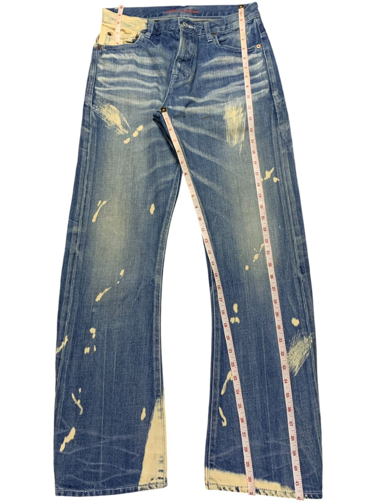 Japanese Brand Vintage Japanese Brand Buttonfly Rusty Acid Wash Loose Jeans Size US 29 - 12 Thumbnail