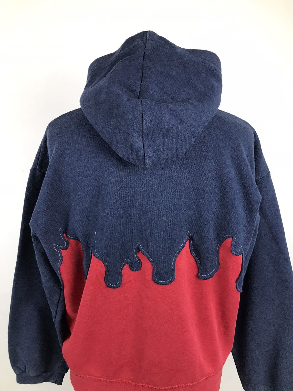 Designer × Nike ♻️1 OF 1 NIKE VINTAGE CUSTOM HANDMADE RARE FLAME BOXY HOODIE🔥 Size S / US 4 / IT 40 - 11 Thumbnail