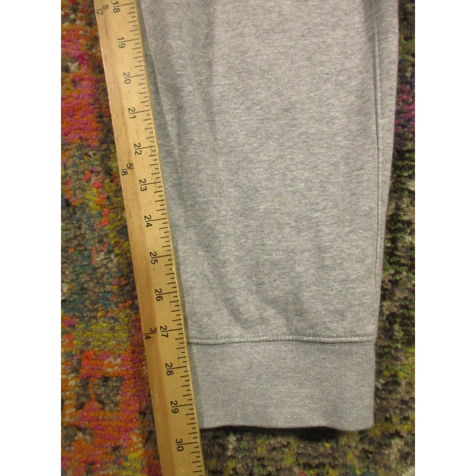 Nike Nike Sweatpants Mens L Gray Fleece Joggers Embroidered Swoosh Bleach Spots 90s Sports Casual Activewear Size US 33 - 7 Thumbnail
