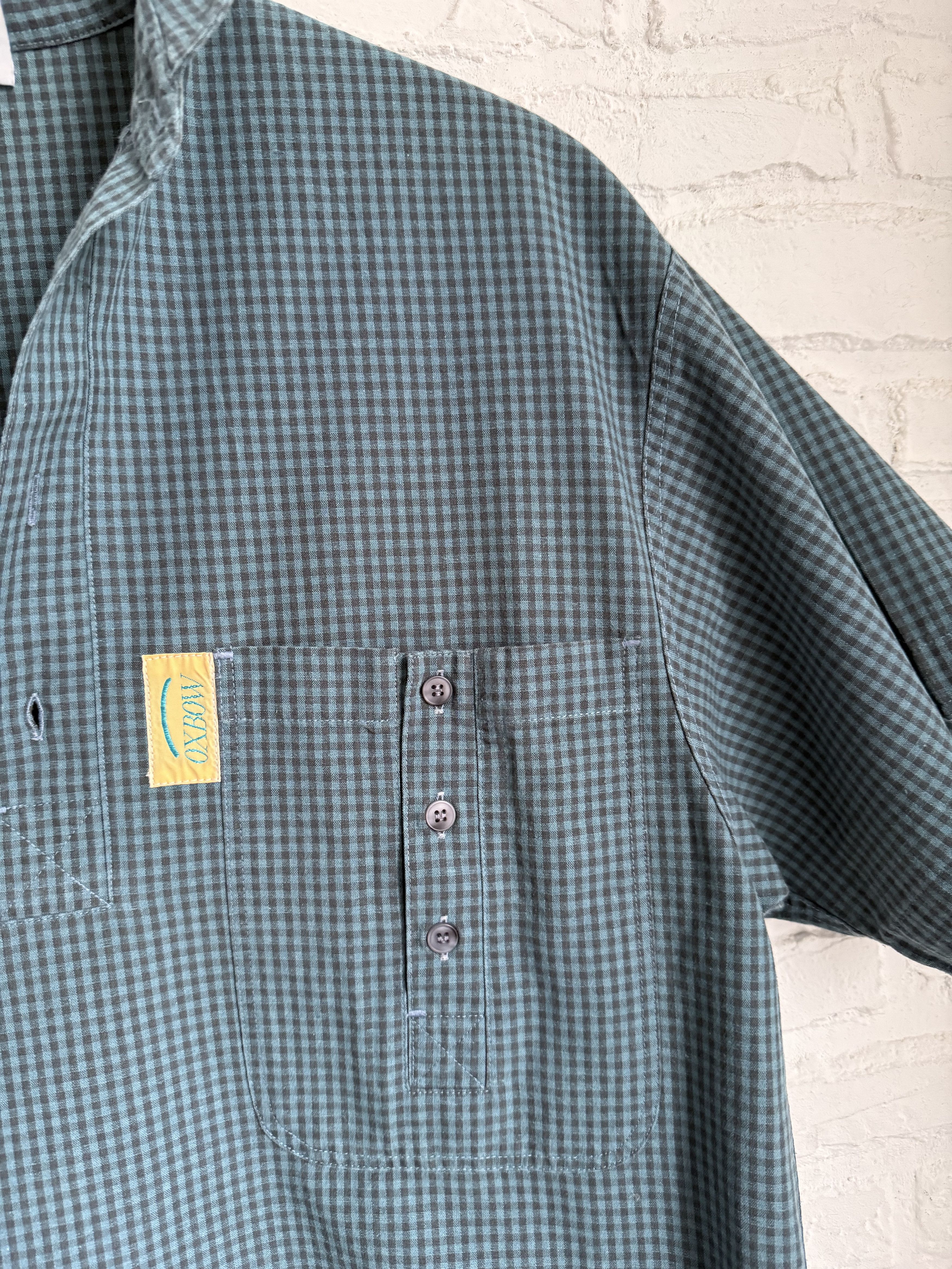Oxbow Vintage 80s OXBOW linen checked short sleeve shirt Size US M / EU 48-50 / 2 - 5 Thumbnail