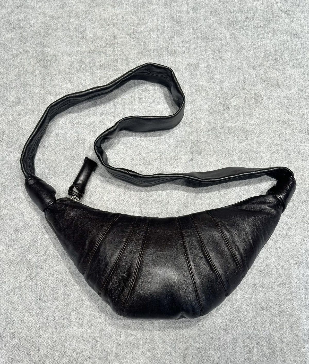 Lemaire Lemaire Dark Chocolate Lambskin Croissant Bag Size ONE SIZE - 4 Thumbnail