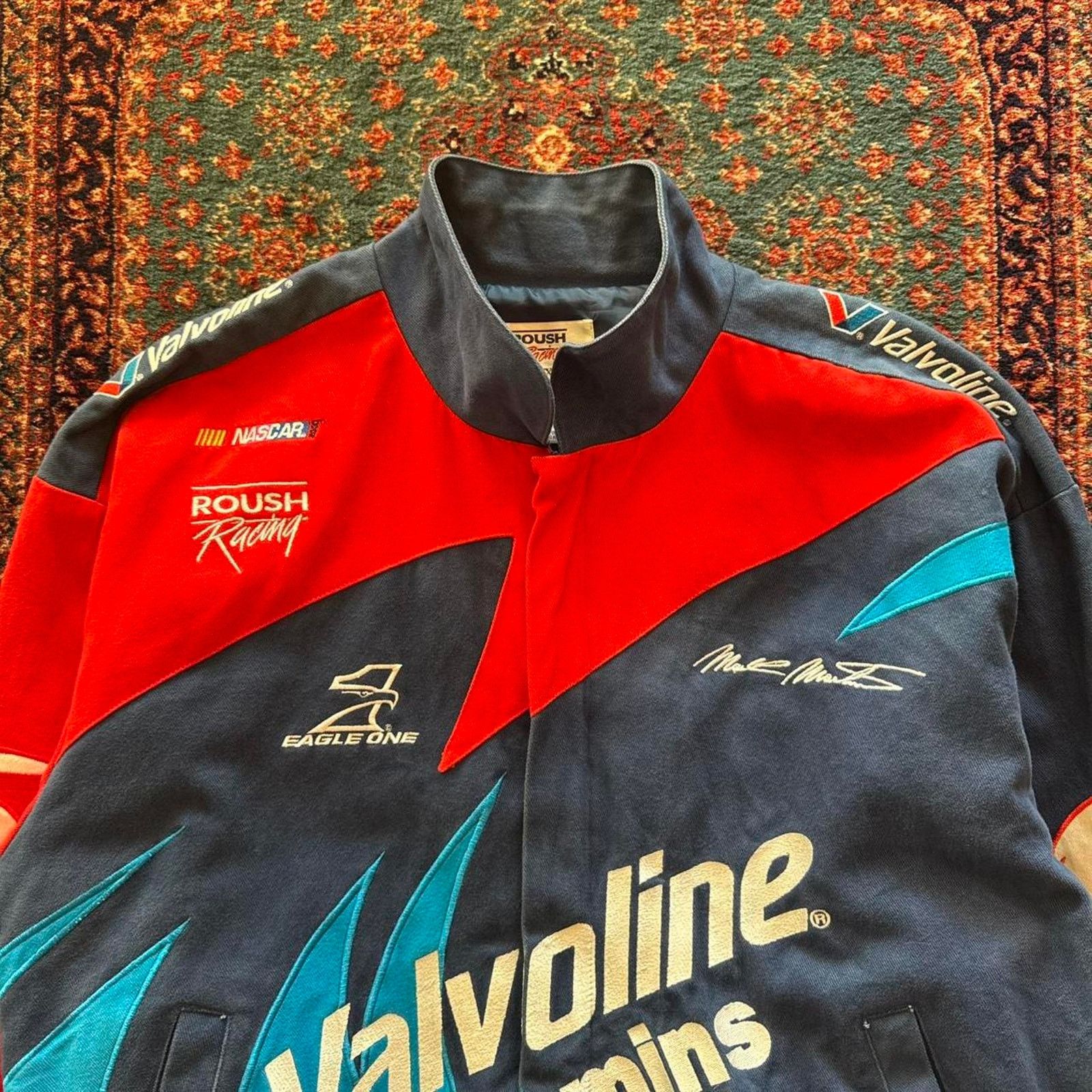 NASCAR Vintage 90s Mark Martin Racing NASCAR Jacket Size Medium Size US M / EU 48-50 / 2 - 2 Thumbnail
