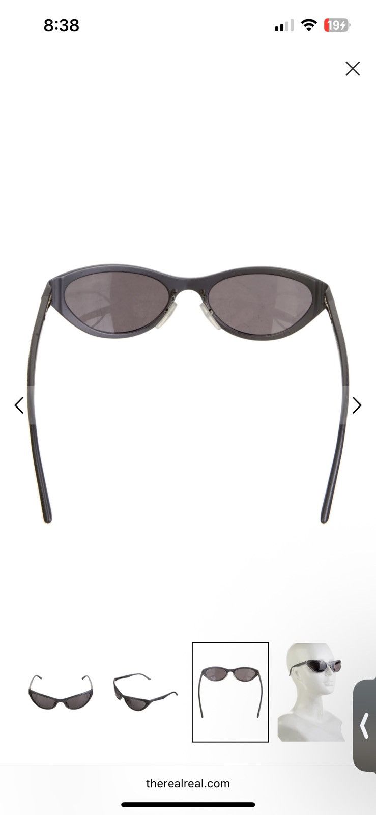 Balenciaga Balenciaga engraved silver glasses Size ONE SIZE - 3 Thumbnail