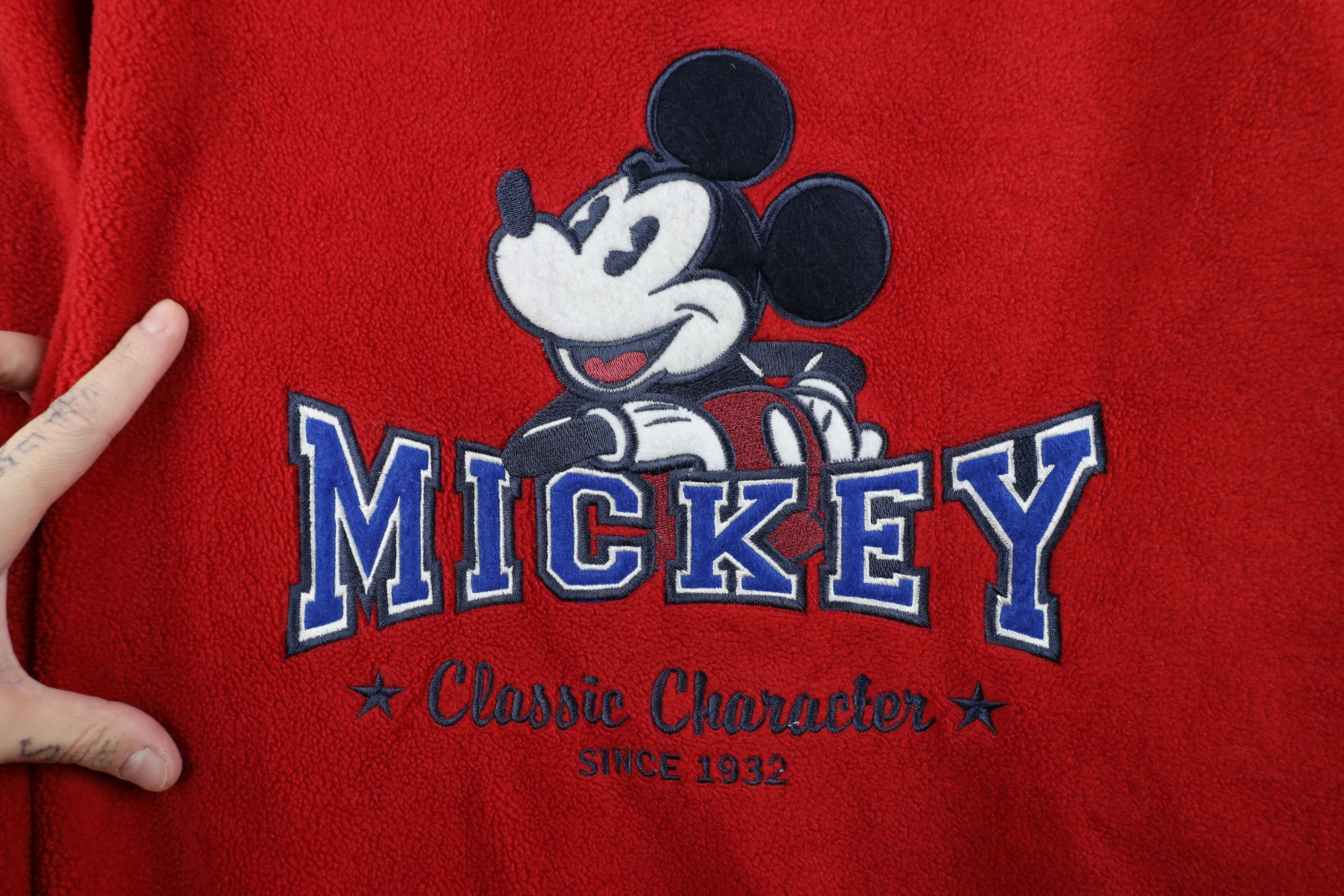 Disney Vintage 90s Y2K Disney Mickey Mouse Fleece Sweatshirt Red Size S / US 4 / IT 40 - 4 Thumbnail