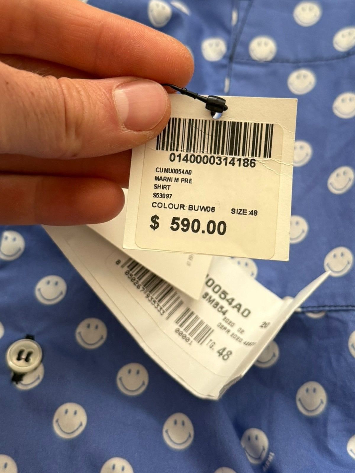 Marni Smiley Light Summer Shirt Size US M / EU 48-50 / 2 - 16 Thumbnail