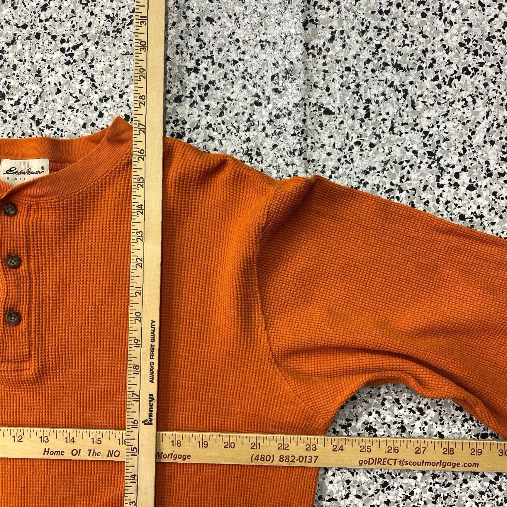 Eddie Bauer VINTAGE Eddie Bauer Henley-neck Waffle Thermal Long T-shirt XL Orange Mens Regular Size XL Thermal Size US XL / EU 56 / 4 - 3 Thumbnail