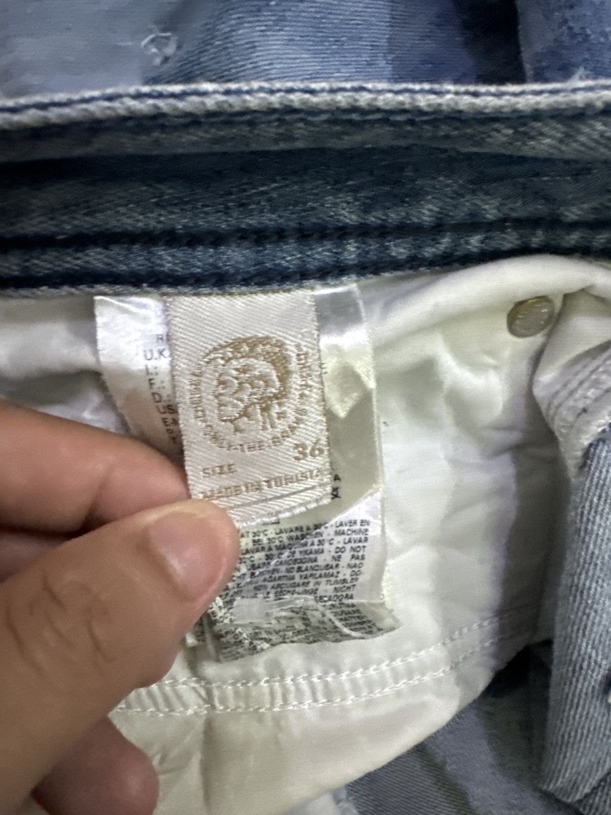Japanese Brand × Vintage Vintage Distressed Diesel Industry Thrashed Jeans Size US 36 / EU 52 - 16 Thumbnail