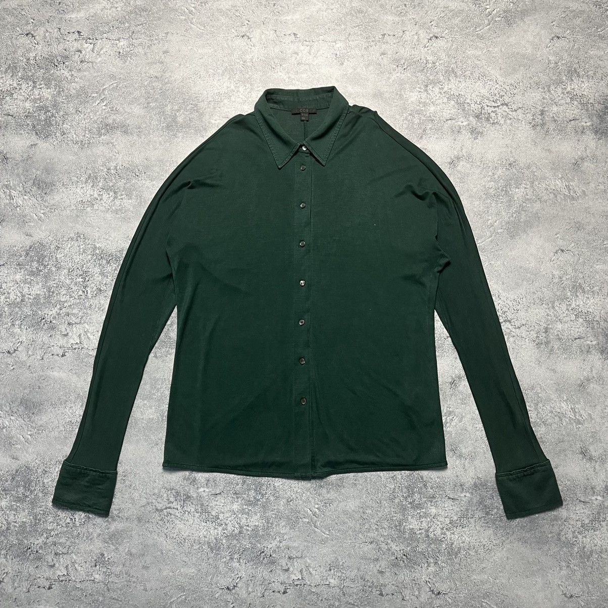 Cos COS Blouse Green Shirt Luxury Designer Streetwear Size L / US 10 / IT 46 - 1 Thumbnail