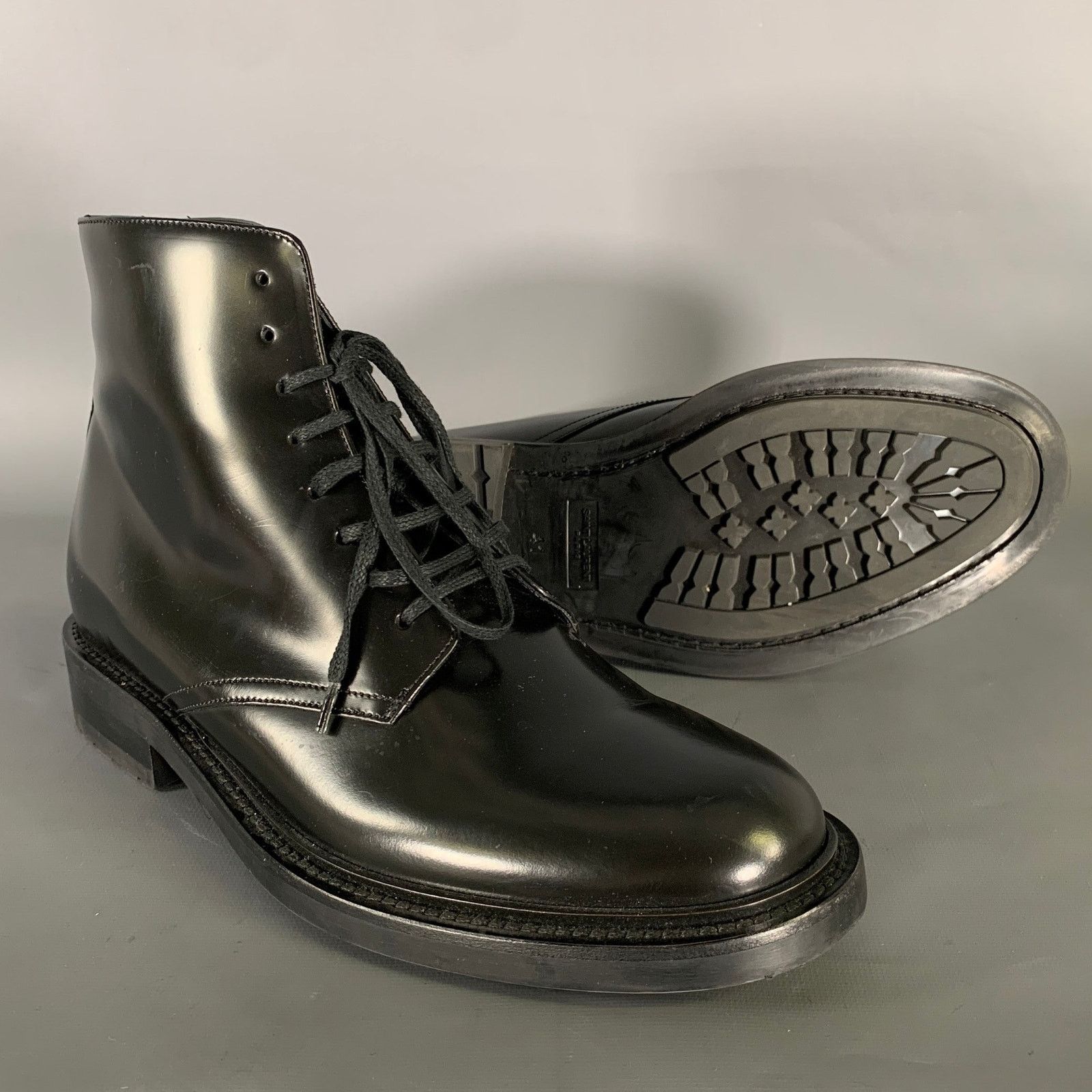 Saint Laurent Paris SAINT LAURENT Size 8 Black Leather Lace Up Boots Size US 8 / EU 41 - 5 Thumbnail