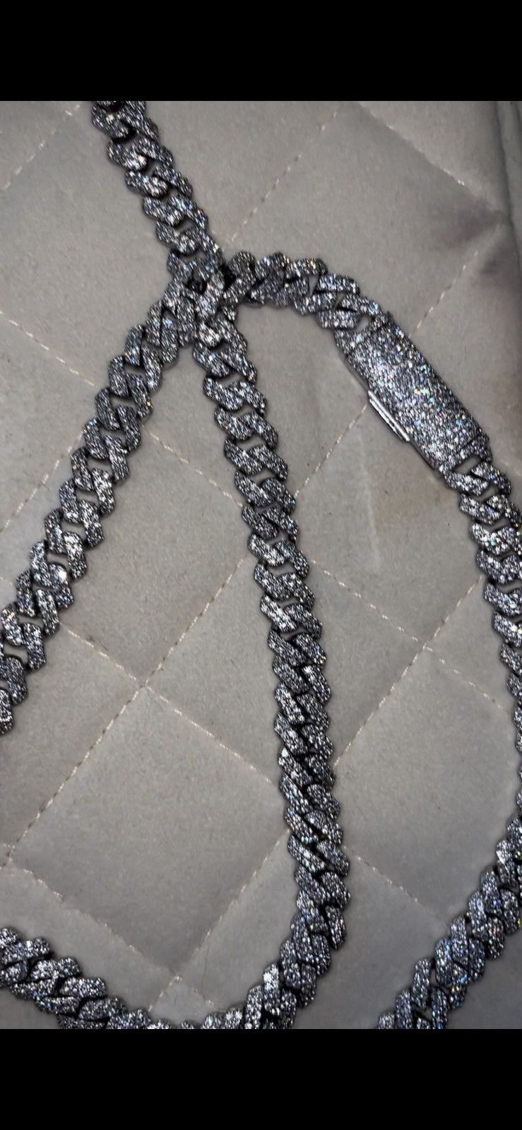 Other 10mm Moissanite Cuban Link Chain .925 Silver 22” / 18.50ctw Size ONE SIZE - 2 Thumbnail