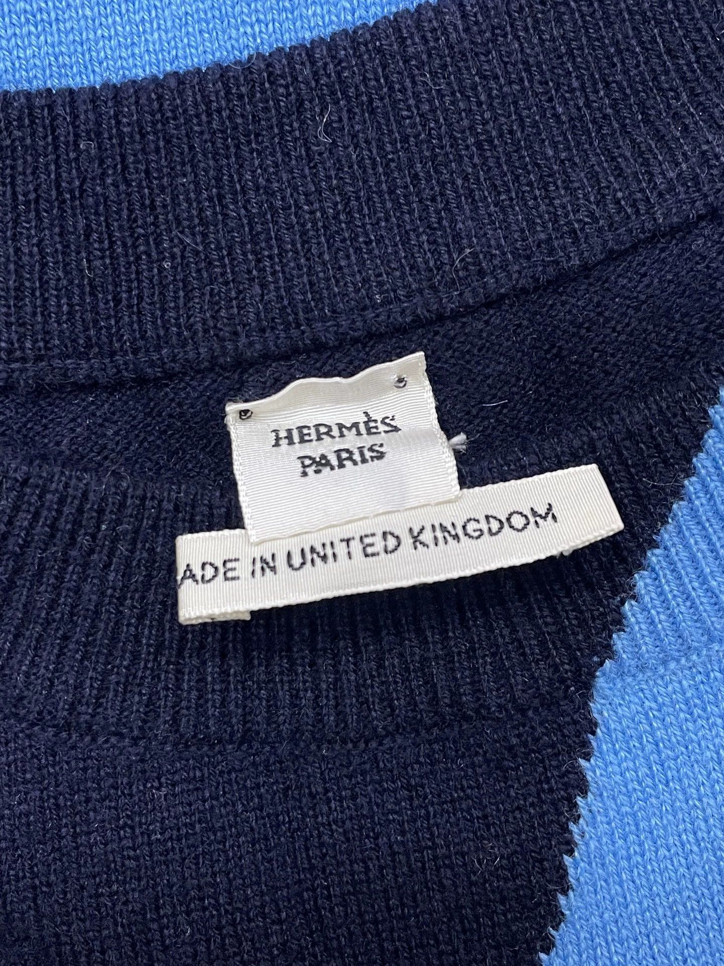 Hermes Hermes Black & Blue Colorblock Cashmere Top FR36 Size XS / US 0-2 / IT 36-38 - 3 Thumbnail