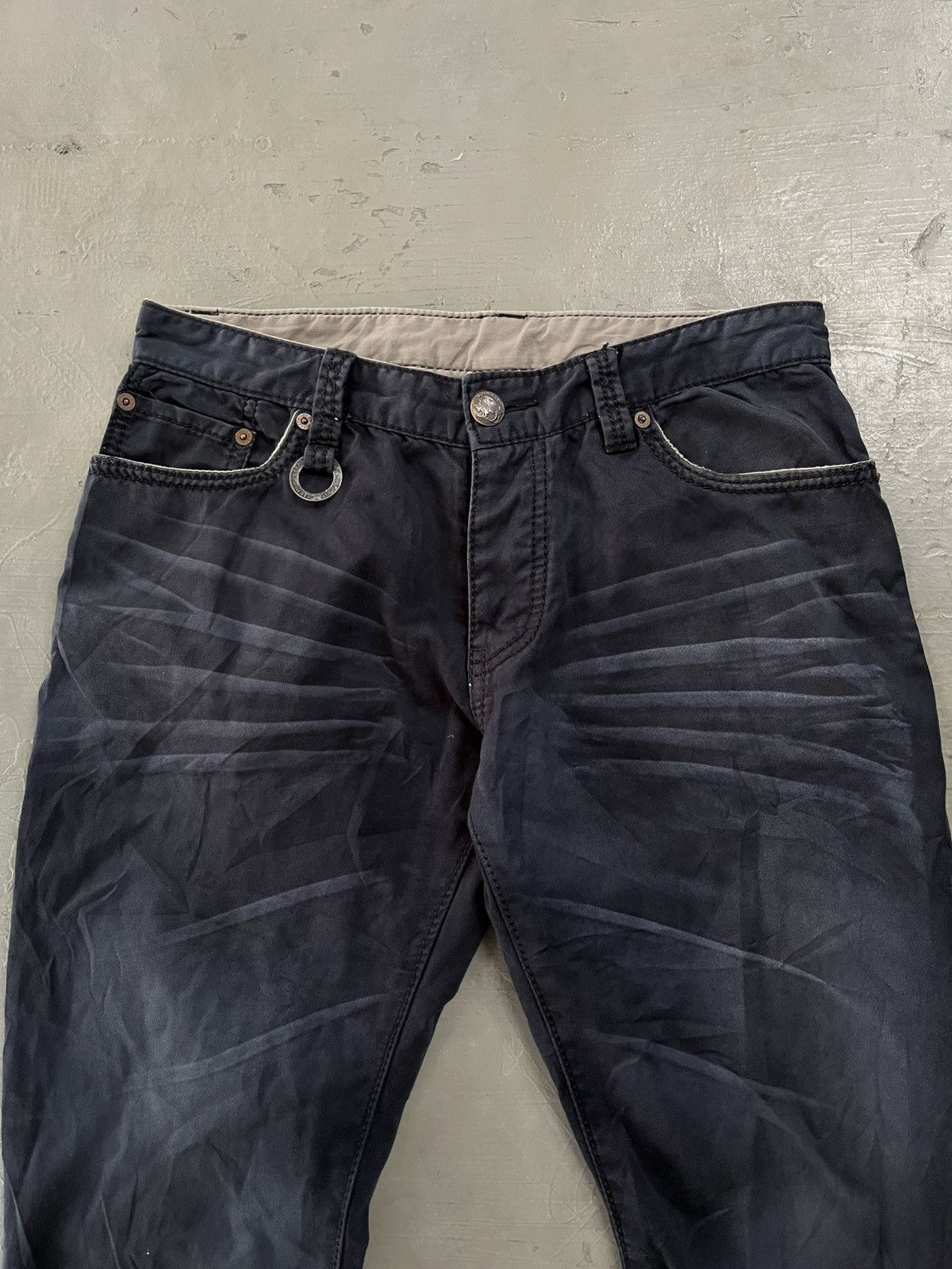 BUFFALO BOBS Buffalo Bobs Japan Waxed J Cut Curve Leg Flare Jeans Size US 30 / EU 46 - 3 Thumbnail