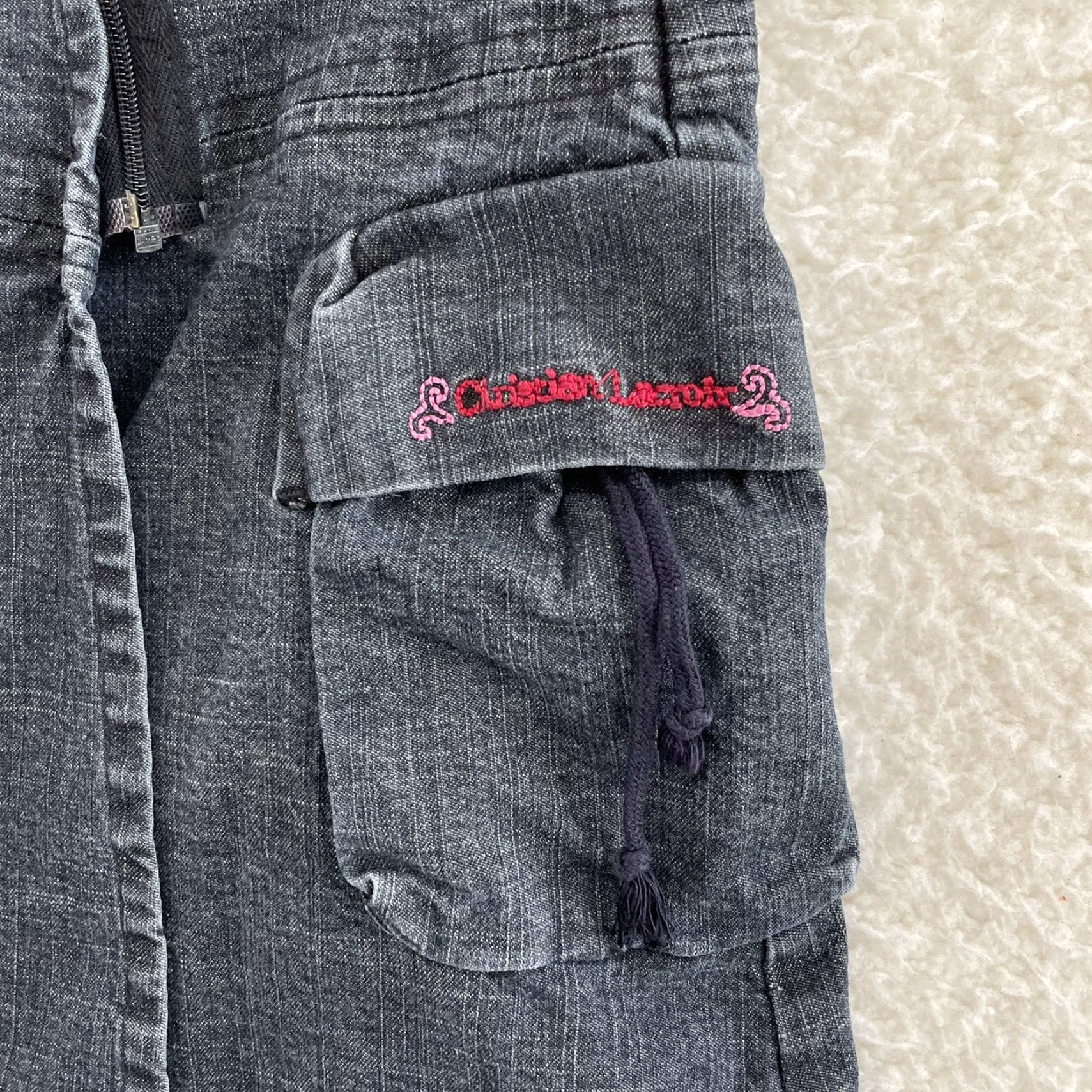 Christian Lacroix VINTAGE Christian Lacroix Mini Skirt XS Denim 0 24 Blue Cyber Fairy Grunge Women's 0 or 24? Size 26" / US 2 / IT 38 - 3 Thumbnail