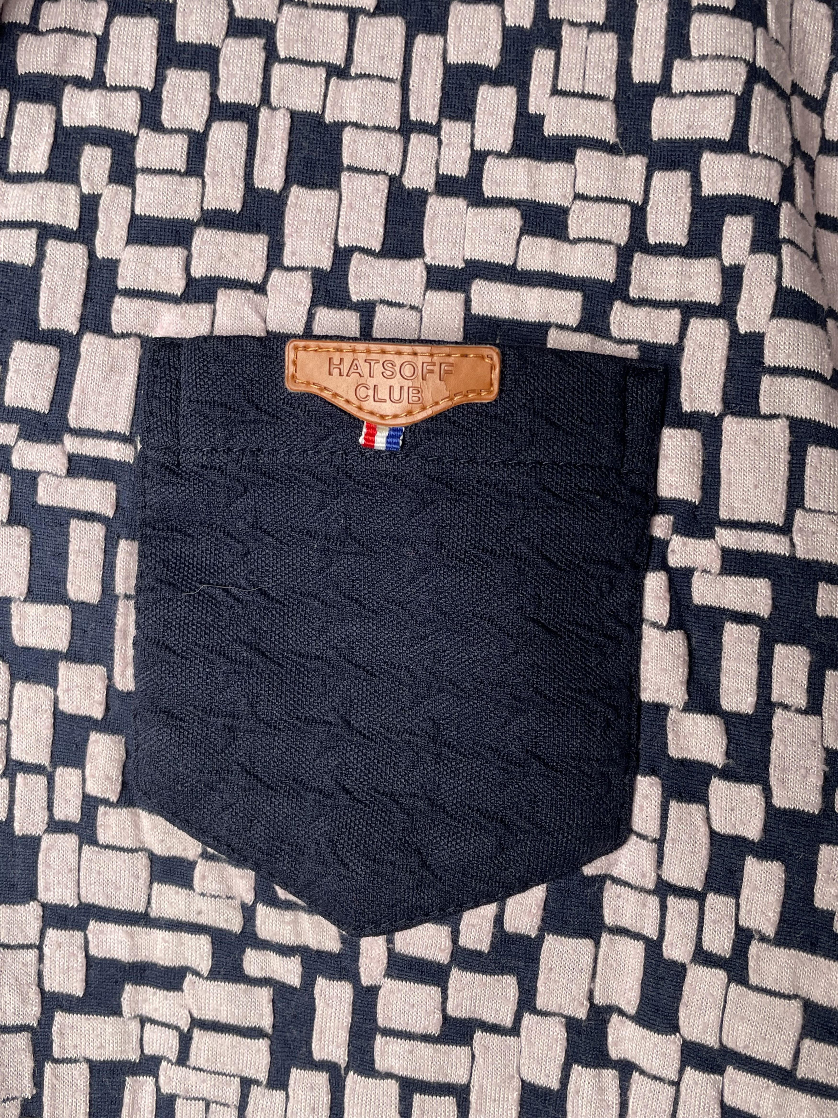 Hats Off Club Long Sleeve Geometric Polo M