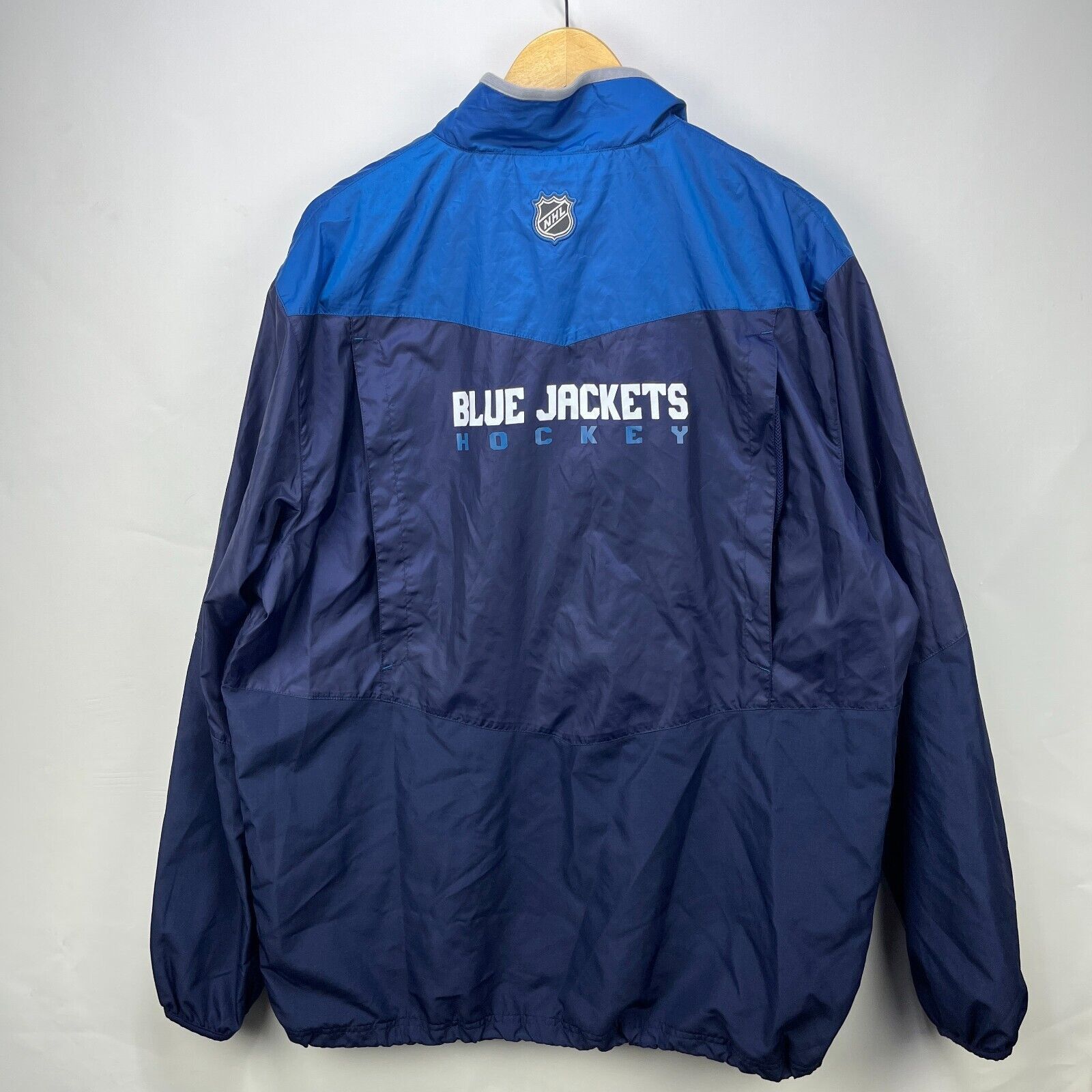 Reebok × Vintage Vintage Reebok Columbus Blue Jackets Windbreaker Jacket XL Size US XL / EU 56 / 4 - 4 Thumbnail