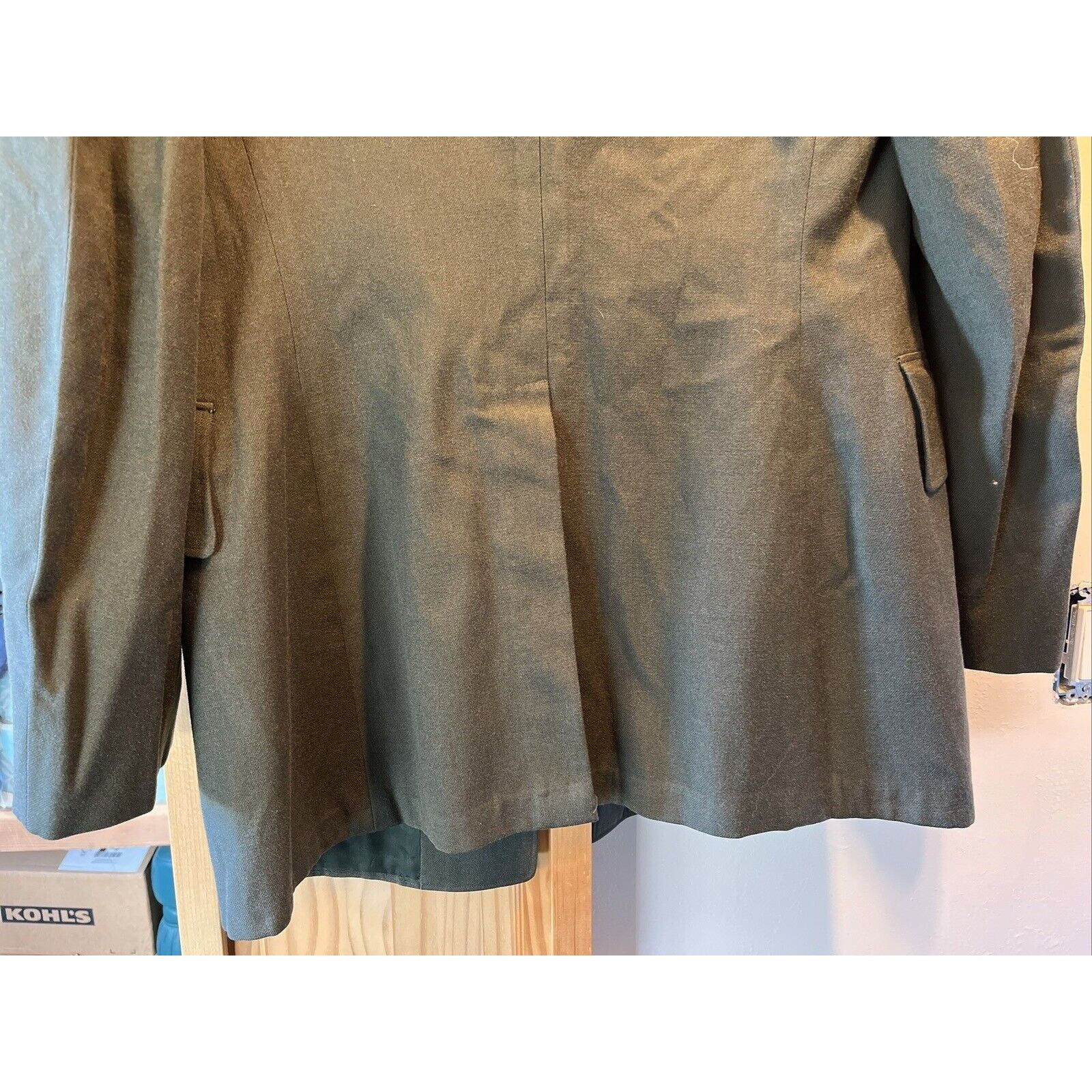 Vintage US Army Class A 1956 Men 40L Olive Green Dress VTG Wool Coat Size US M / EU 48-50 / 2 - 12 Thumbnail