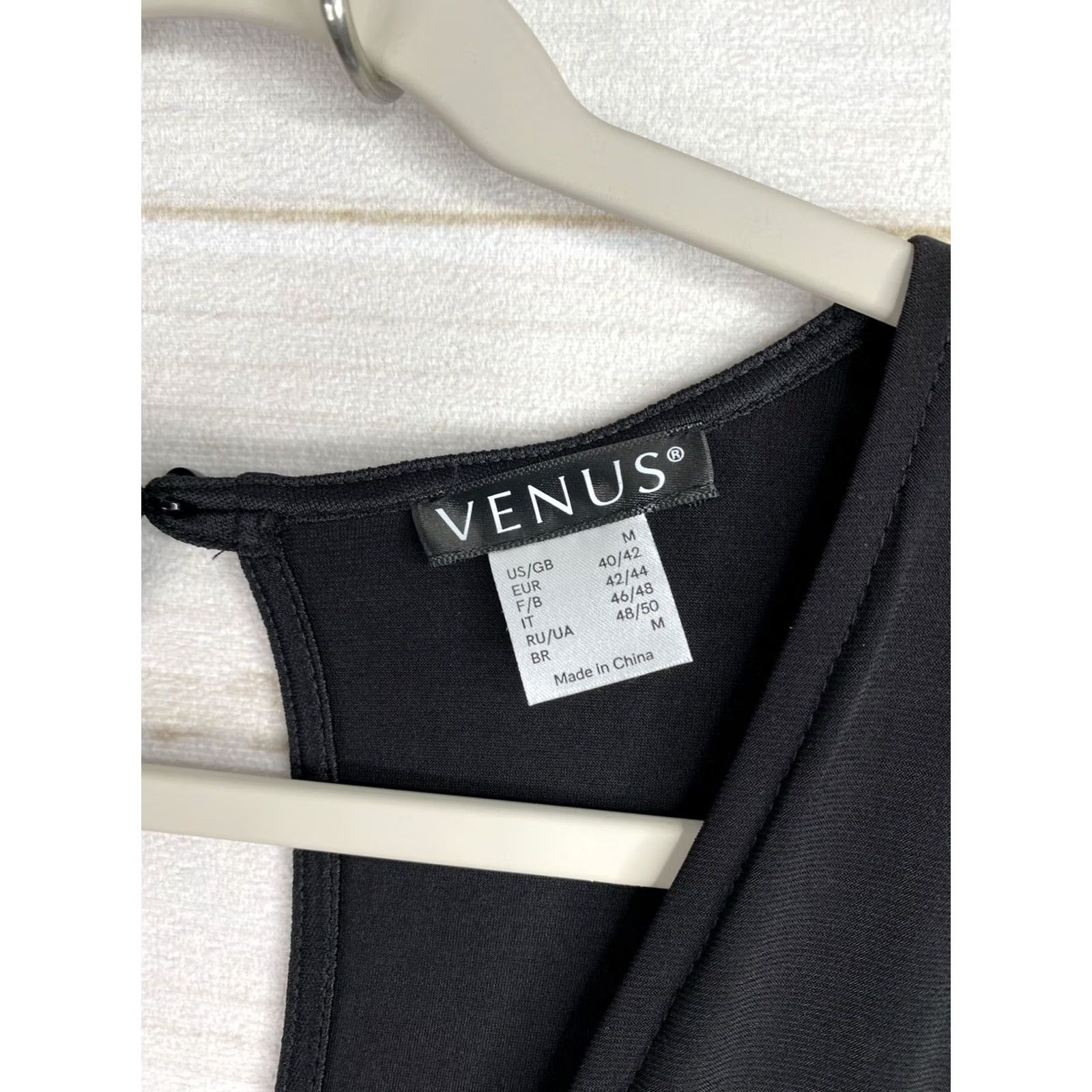 Venus Venus Womens Black Maxi Romper Dress M Overlay w/Shorts Witchy Vamp Goth Stretch Romper Dress Size M / US 6-8 / IT 42-44 - 4 Thumbnail