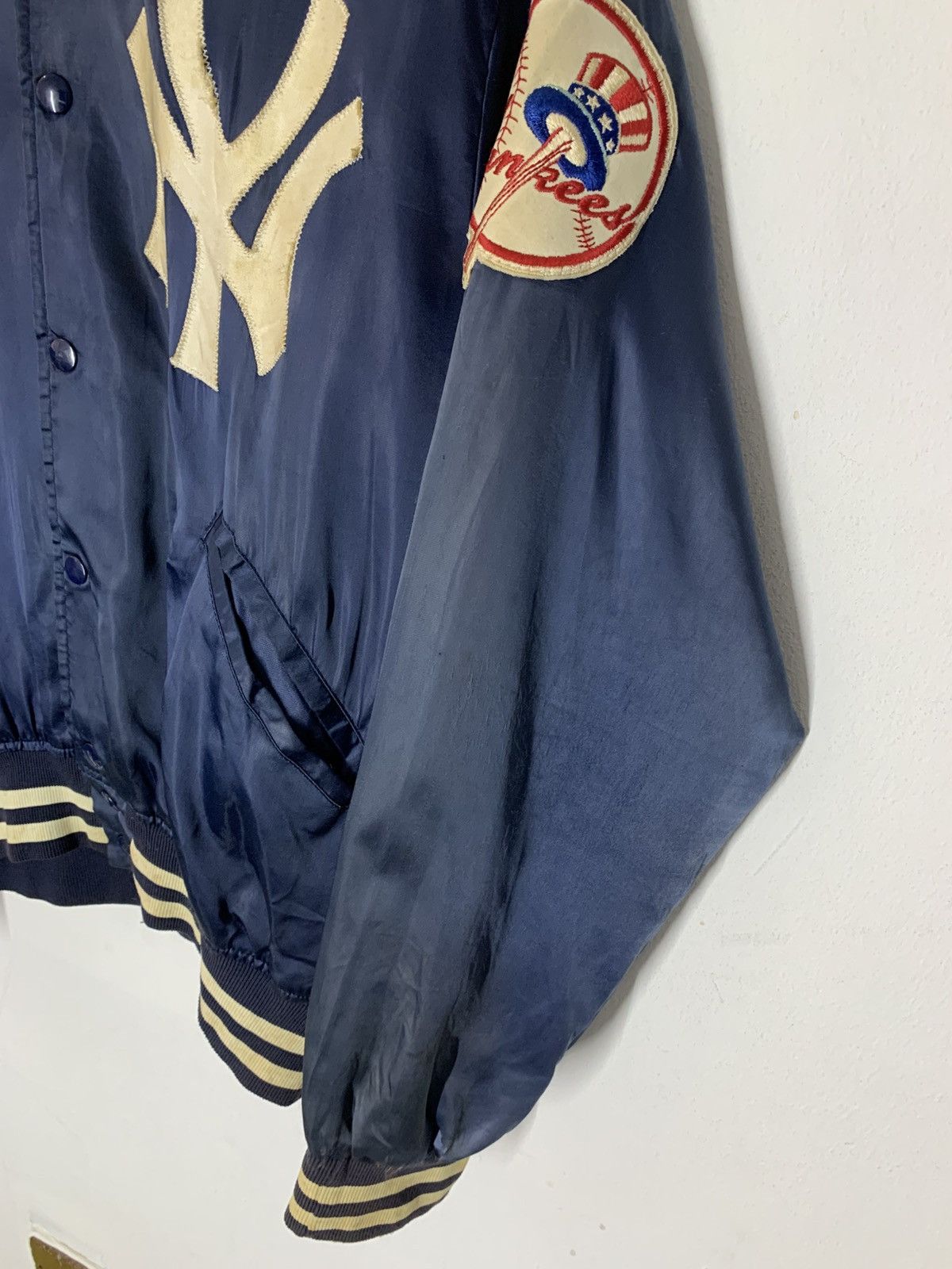 New York Yankees Vintage 70’s NY Yankees Satin Varsity Jacket Size US M / EU 48-50 / 2 - 2 Thumbnail