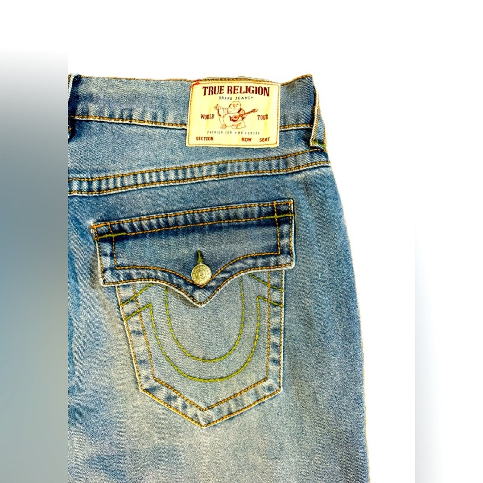 True Religion TRUE RELIGION RICKY BIG T FLAP JEANS Size US 36 / EU 52 - 6 Thumbnail