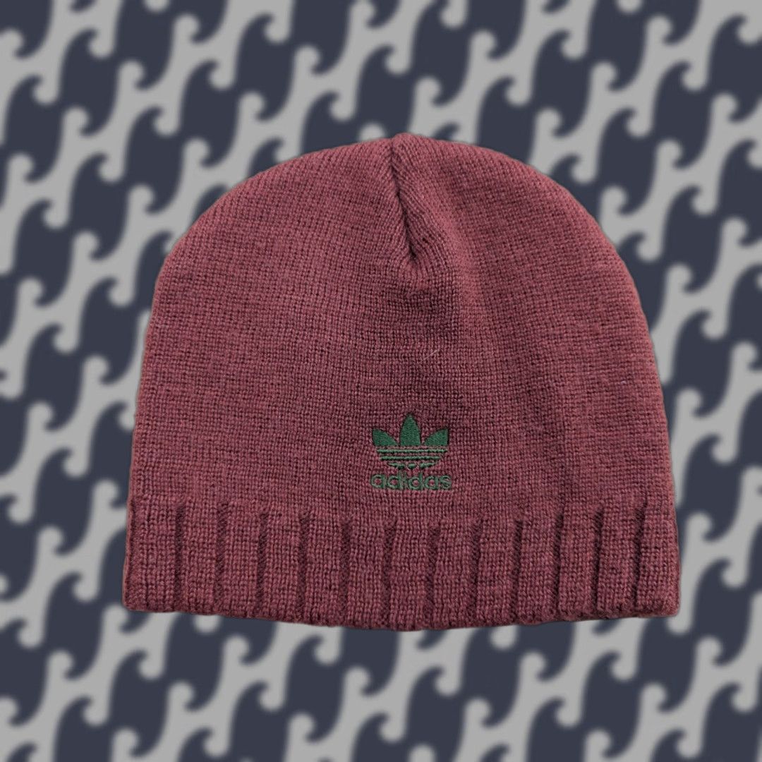 Adidas Adidas Beanie Hat One Size Wool Blend Red Vintage Unisex Adults Wool Blend Beanie Accessories Hat Mens Womens Size ONE SIZE - 1 Thumbnail
