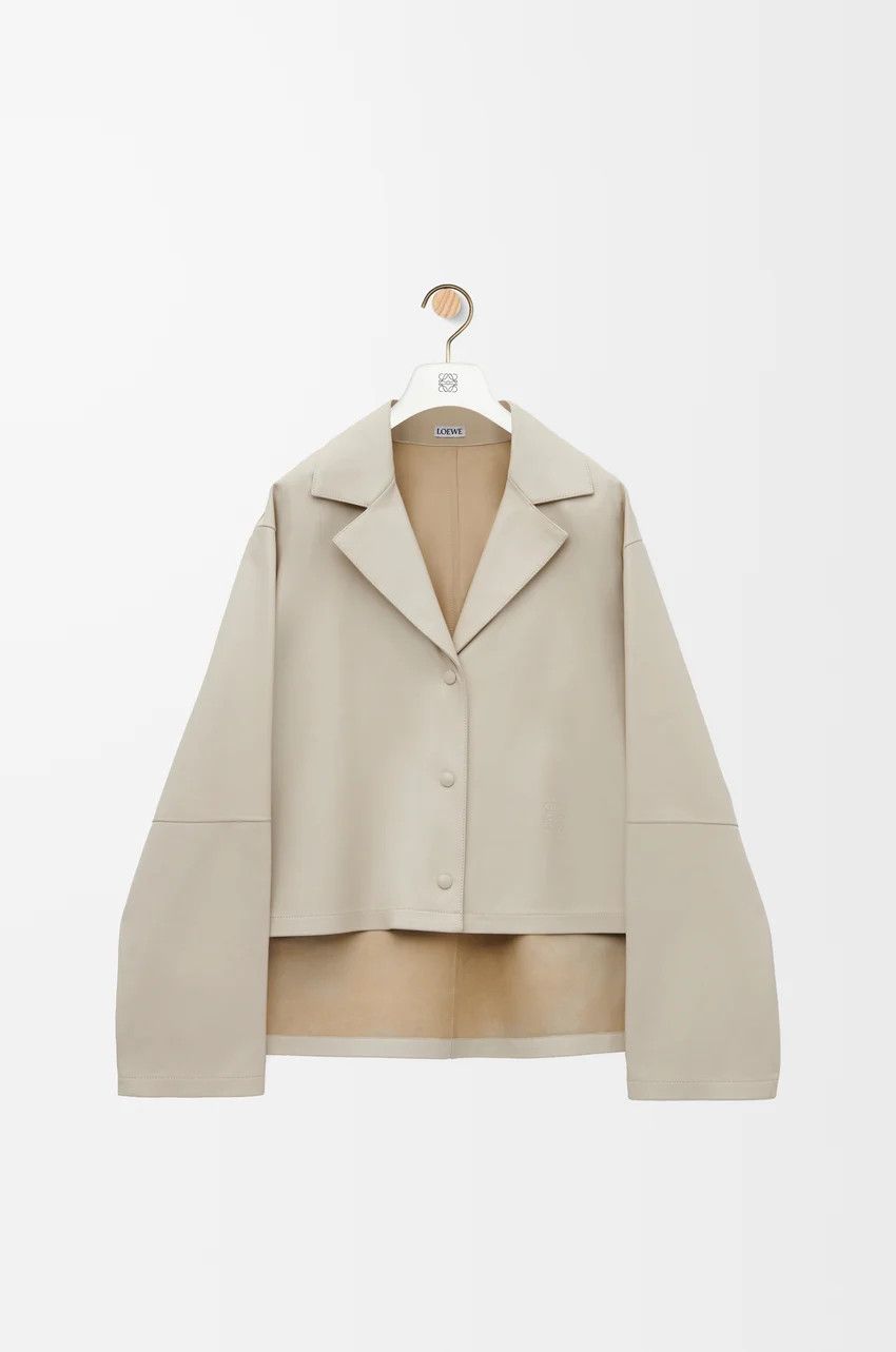 Loewe o1loc1c0525 Pyjama Blouse In Nappa Lambskin in Light Beige Size M / US 6-8 / IT 42-44 - 1 Thumbnail