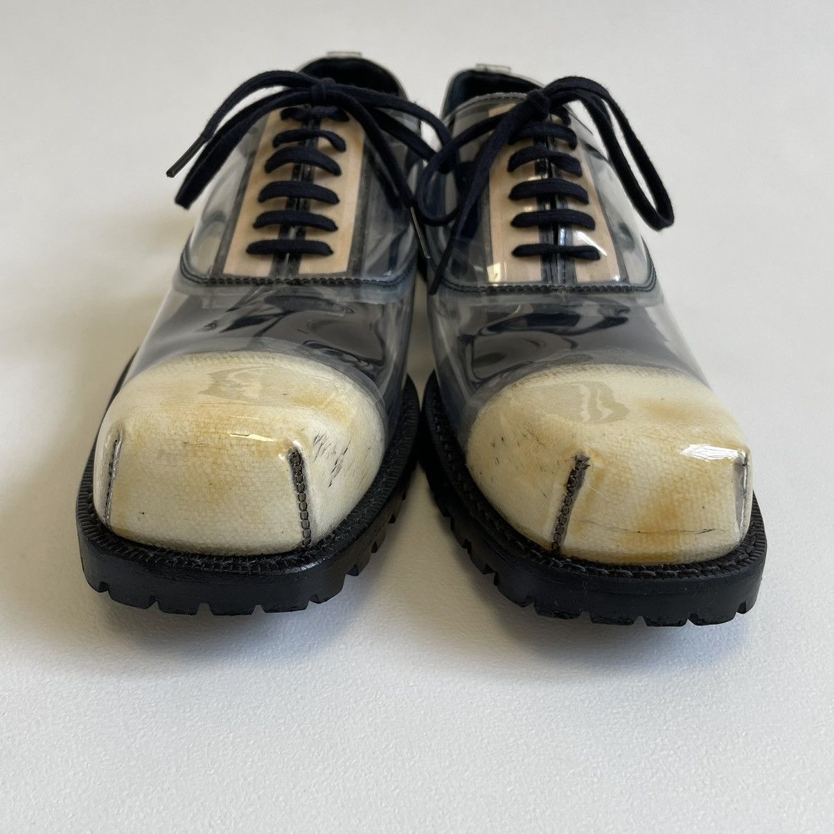 Comme des Garcons A/W 2002 Square Toe PVC Oxford Shoes Size US 8 / IT 38 - 7 Thumbnail