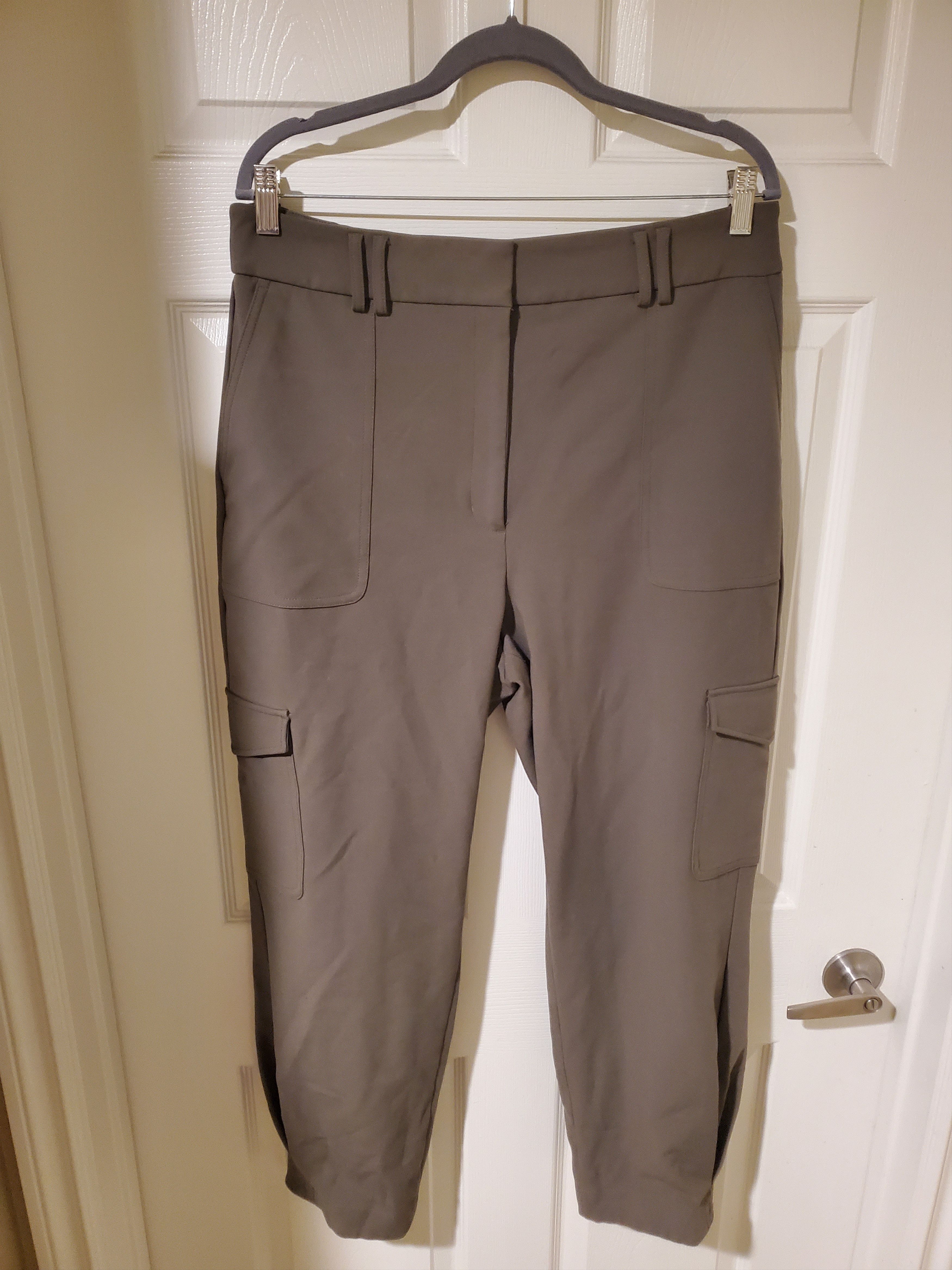 Express Olive Green High Waisted Cargo Jogger/Dress Pant (size 14R) Size 36" / US 14 / IT 50 - 1 Thumbnail
