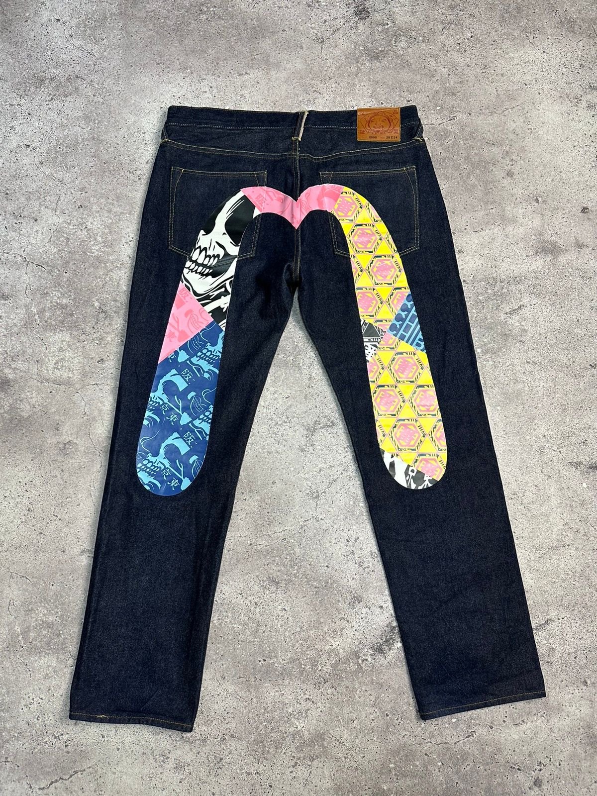 Pre-owned Evisu X Vintage Evisu Selvedge Jeans Big Seagull Blue Daicock Japan