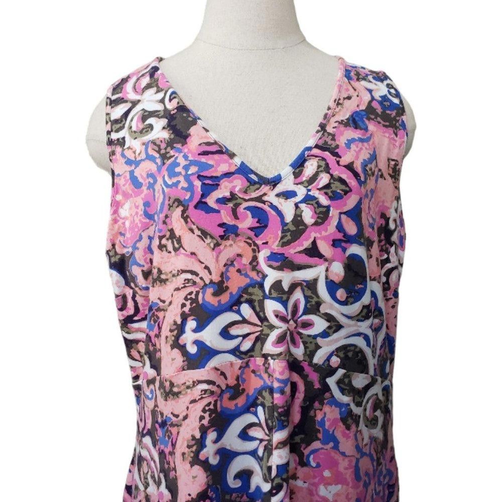 Designer CT133 Talbots Floral Maxi Sleeveless Sundress XL Size XL / US 12-14 / IT 48-50 - 2 Thumbnail